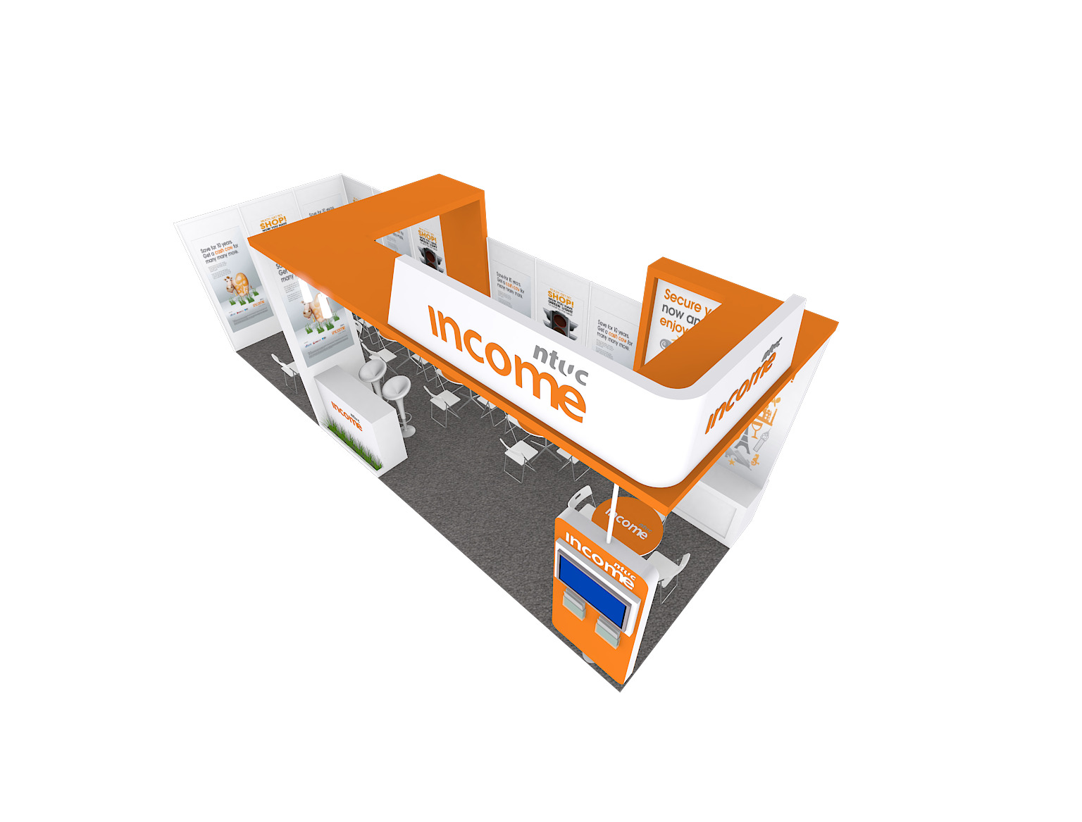 Recycle Exhibition Booth Design Low-poly 3D model_9