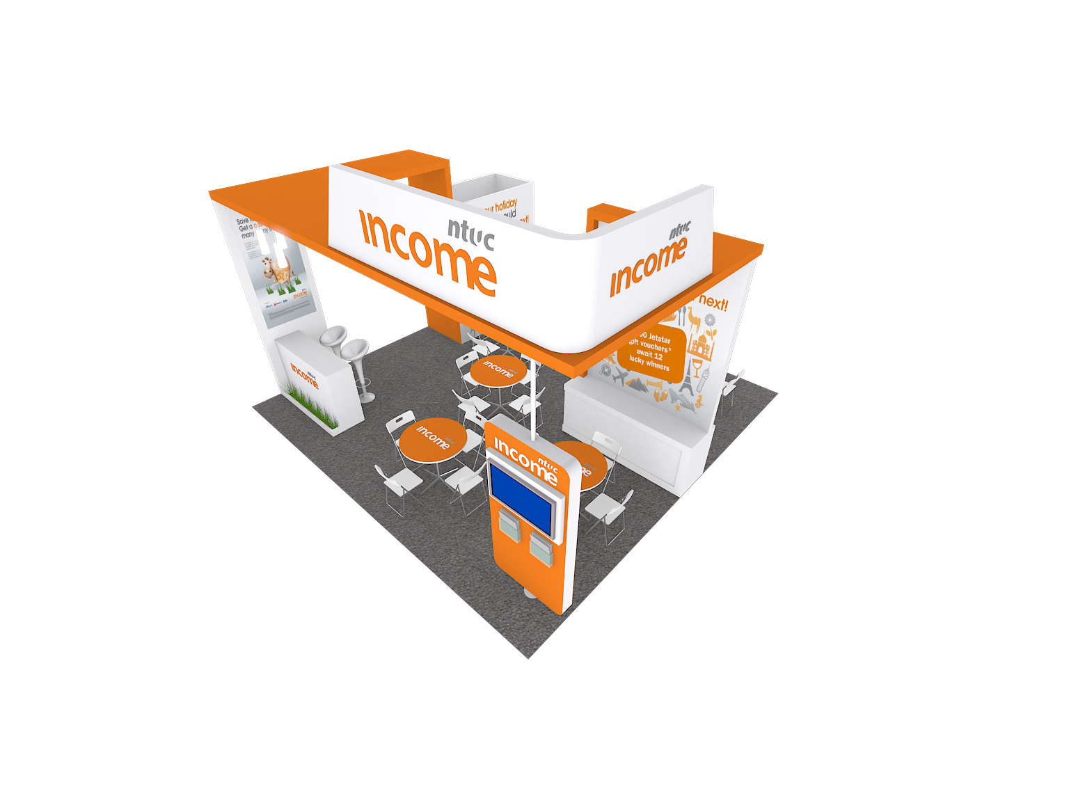 Recycle Exhibition Booth Design Low-poly 3D model_11