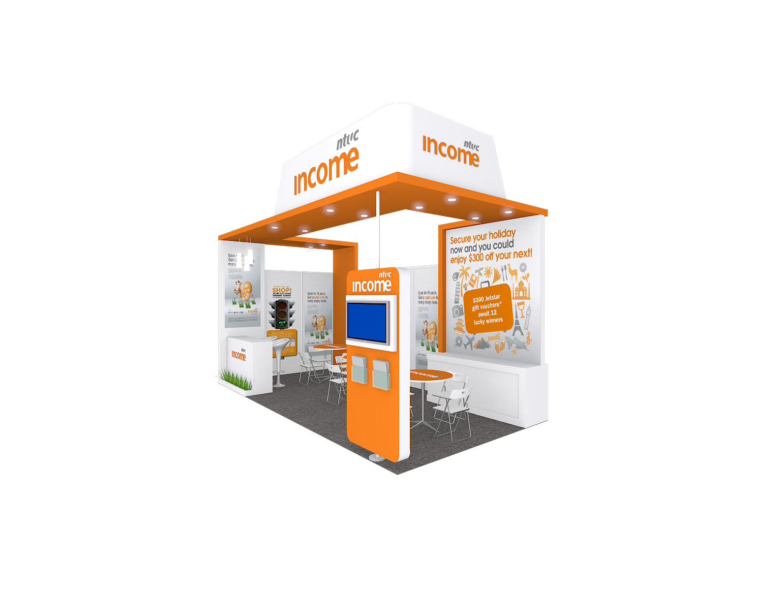 Recycle Exhibition Booth Design Low-poly 3D model_2