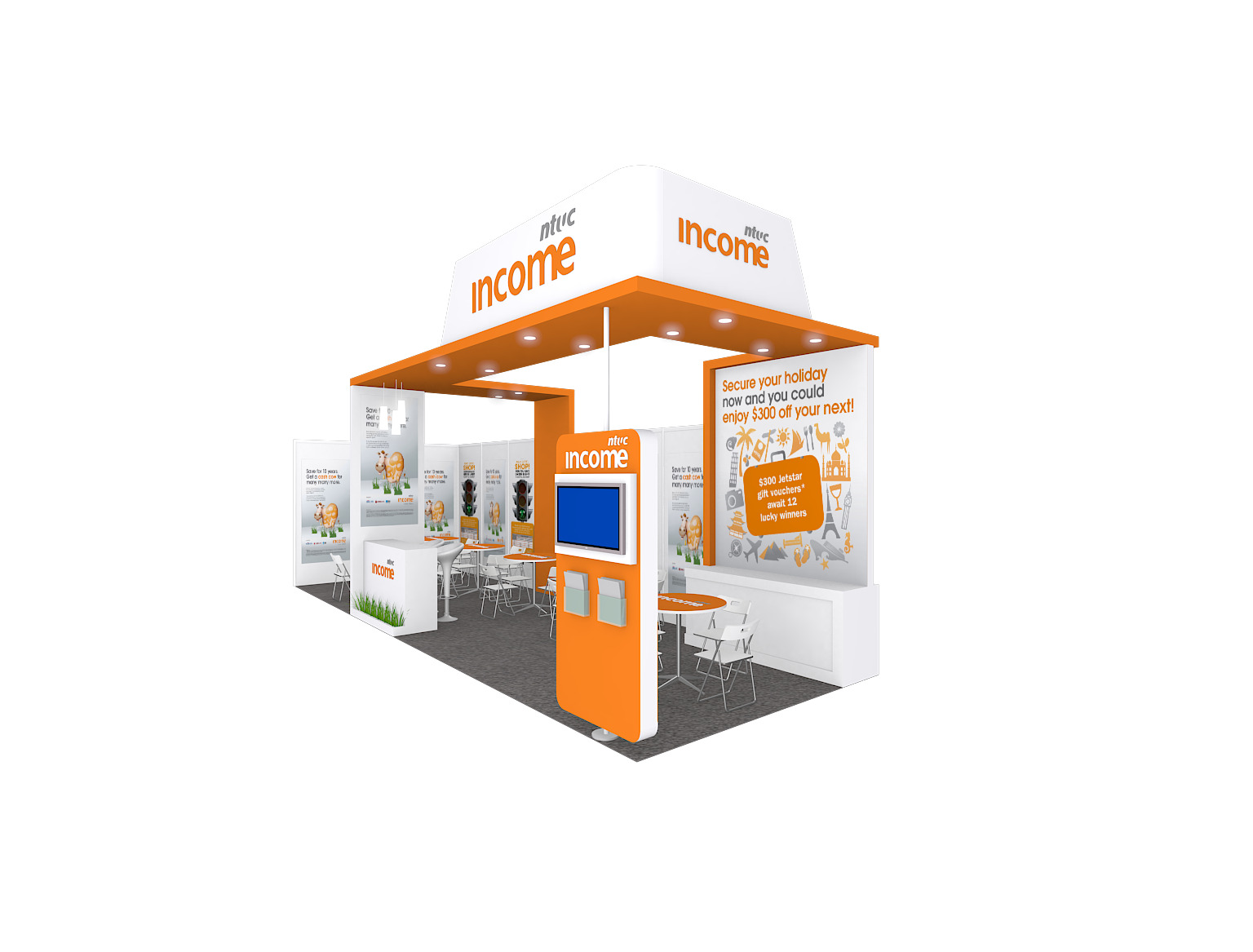 Recycle Exhibition Booth Design Low-poly 3D model_3