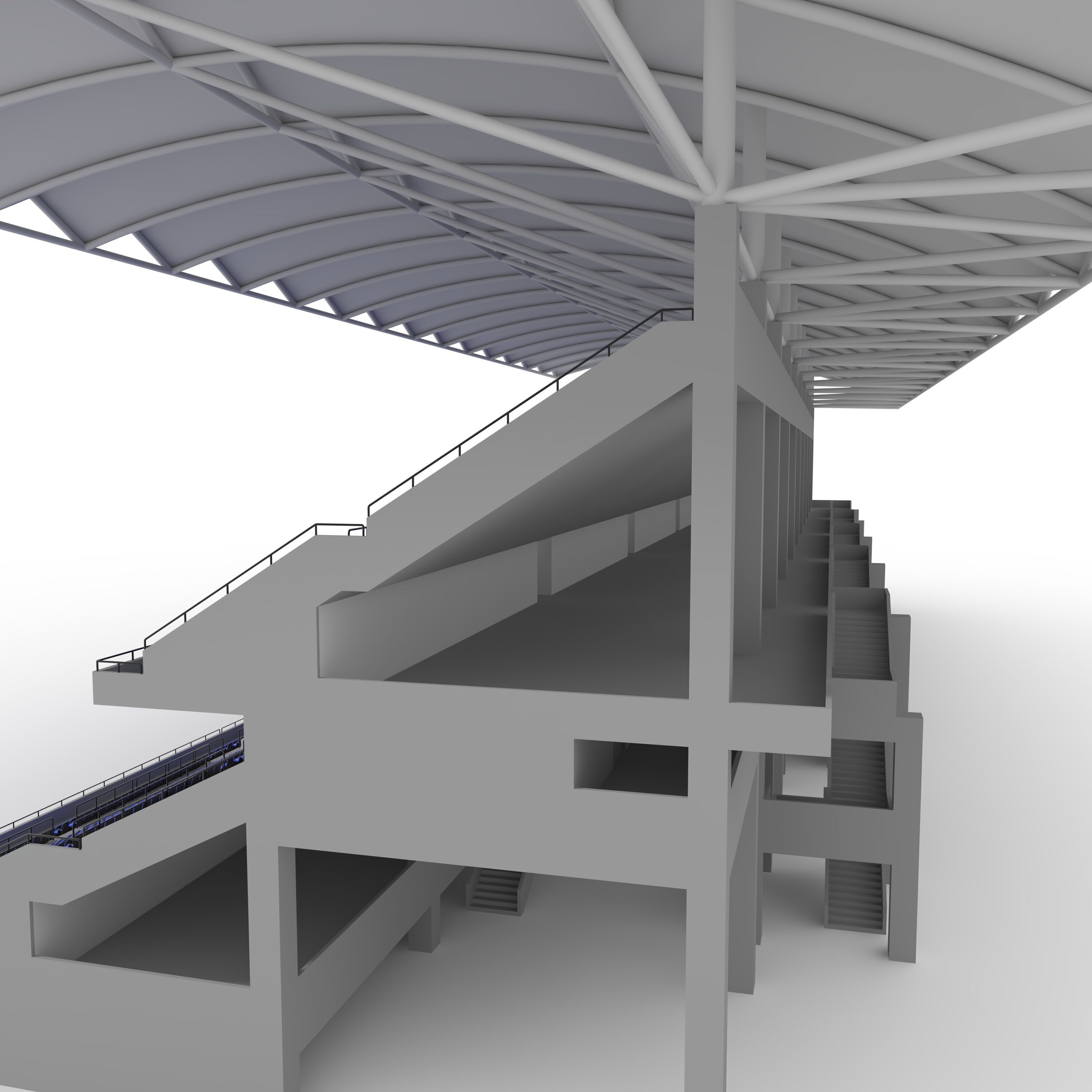Stadium Tribune 10 3D model_14