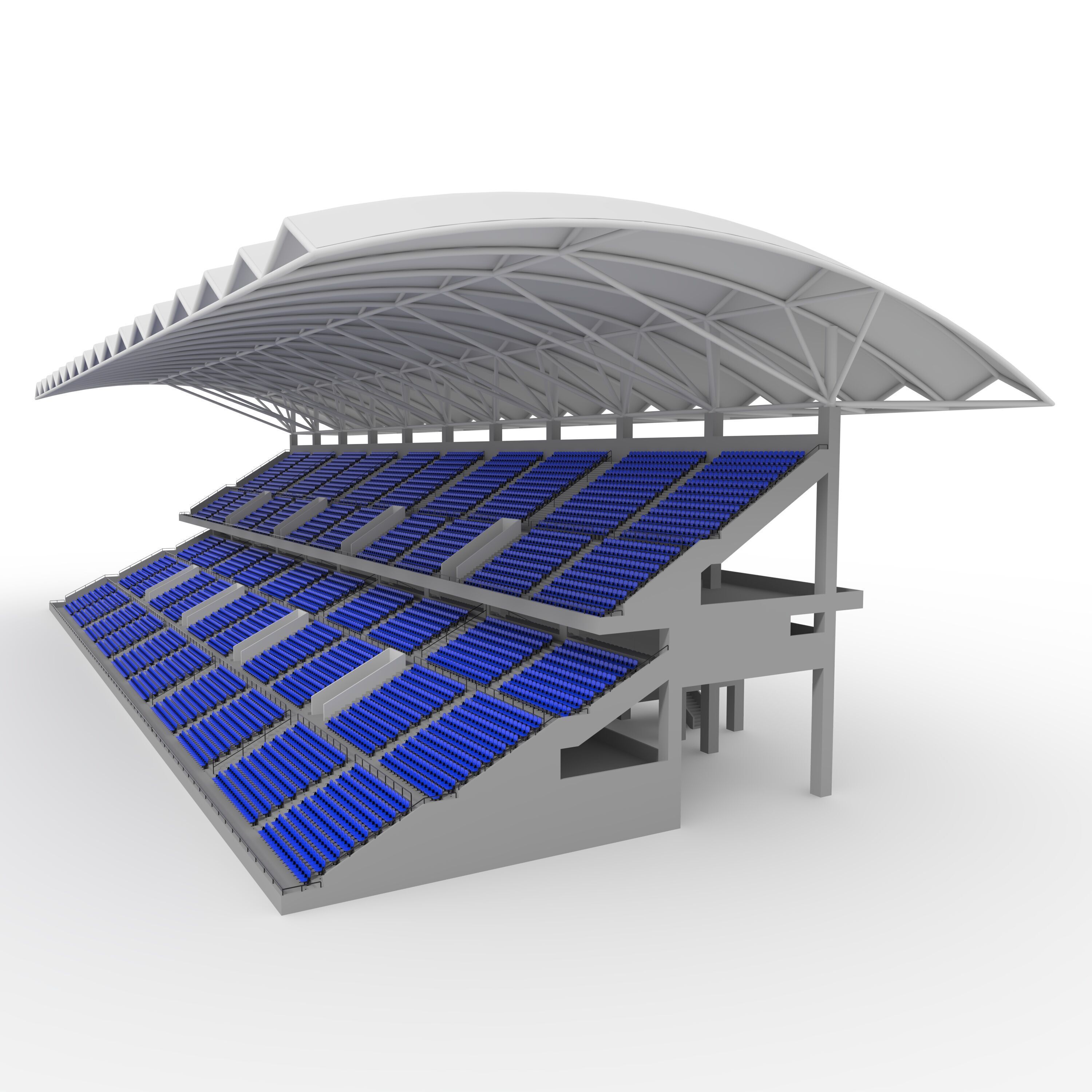 Stadium Tribune 10 3D model_5