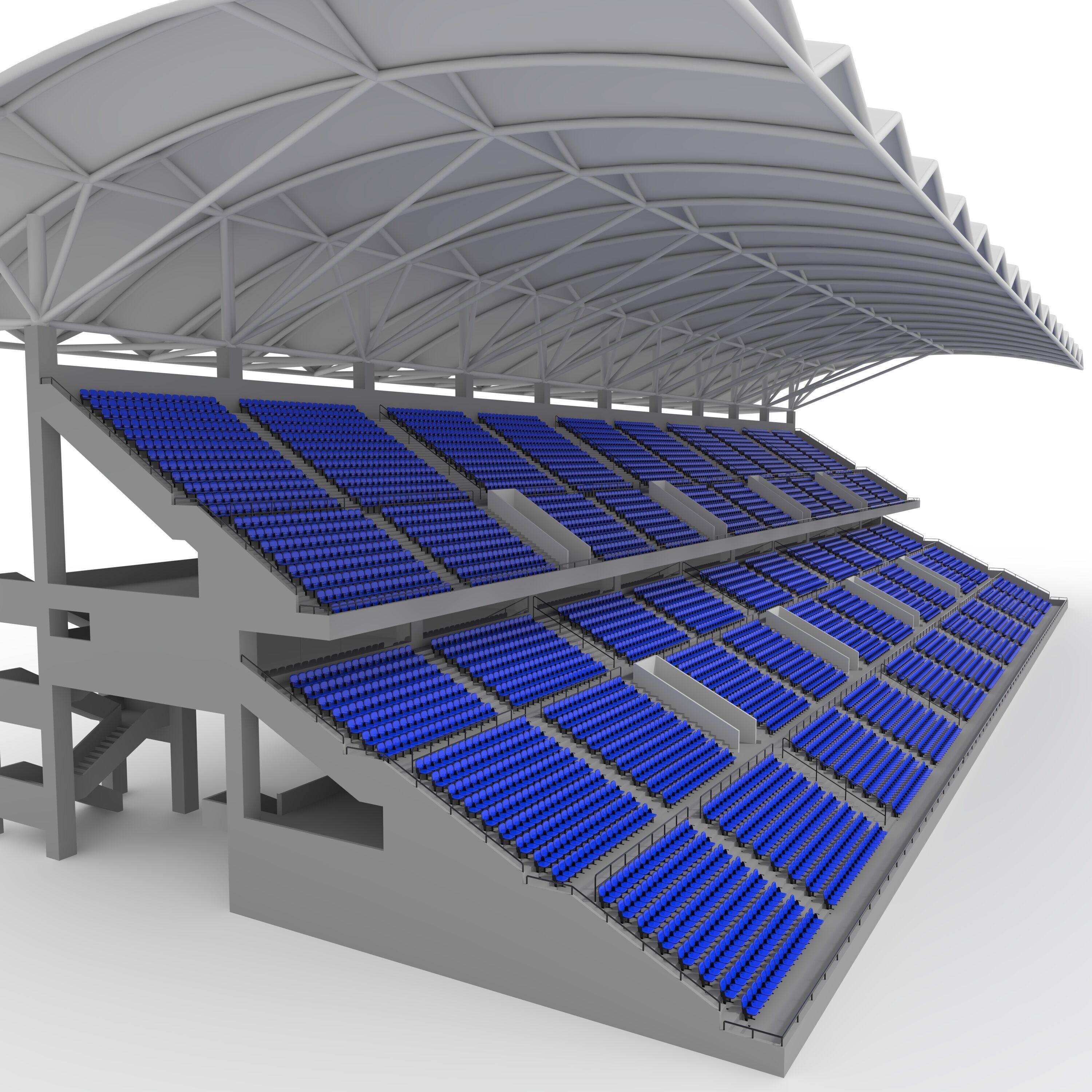 Stadium Tribune 10 3D model_11