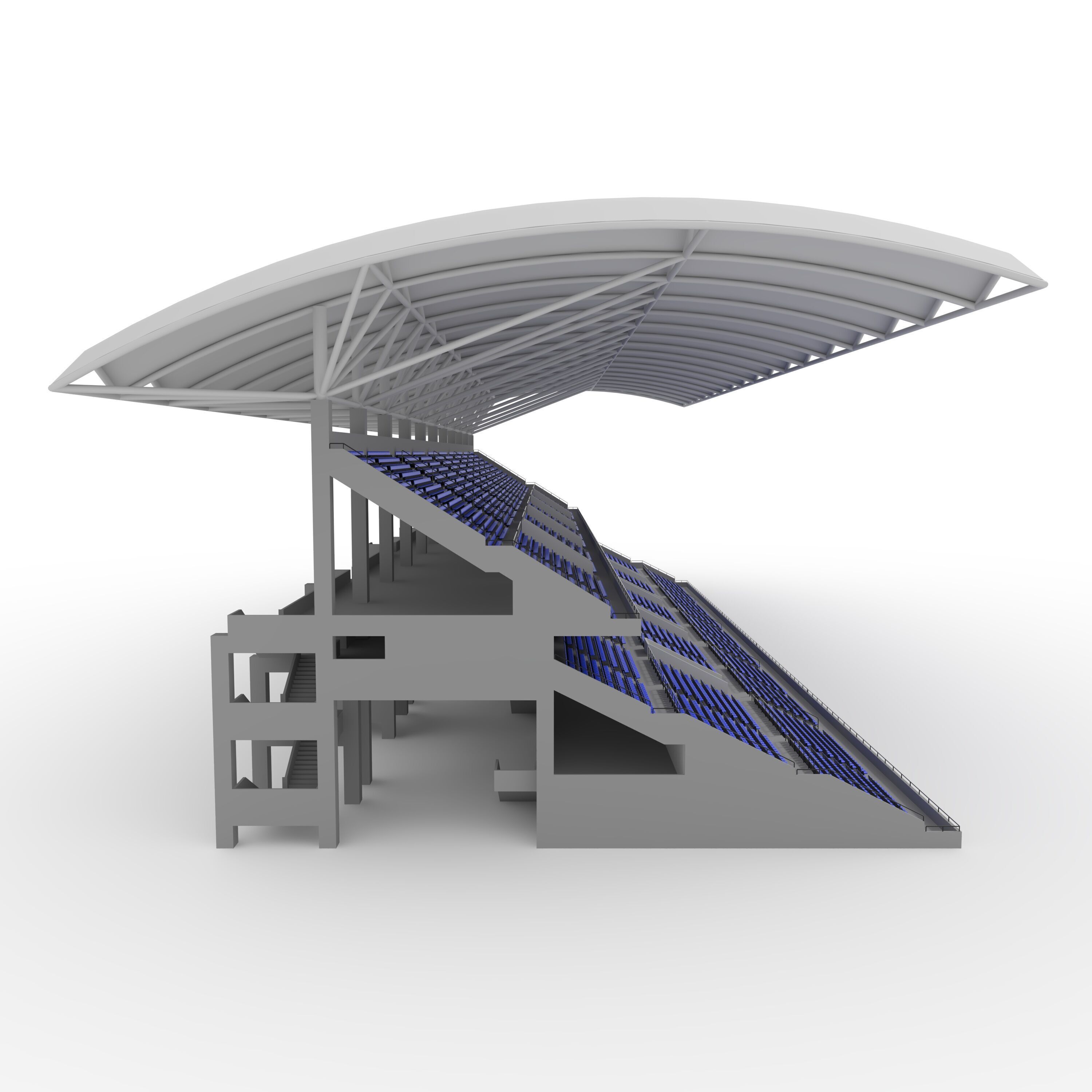 Stadium Tribune 10 3D model_10