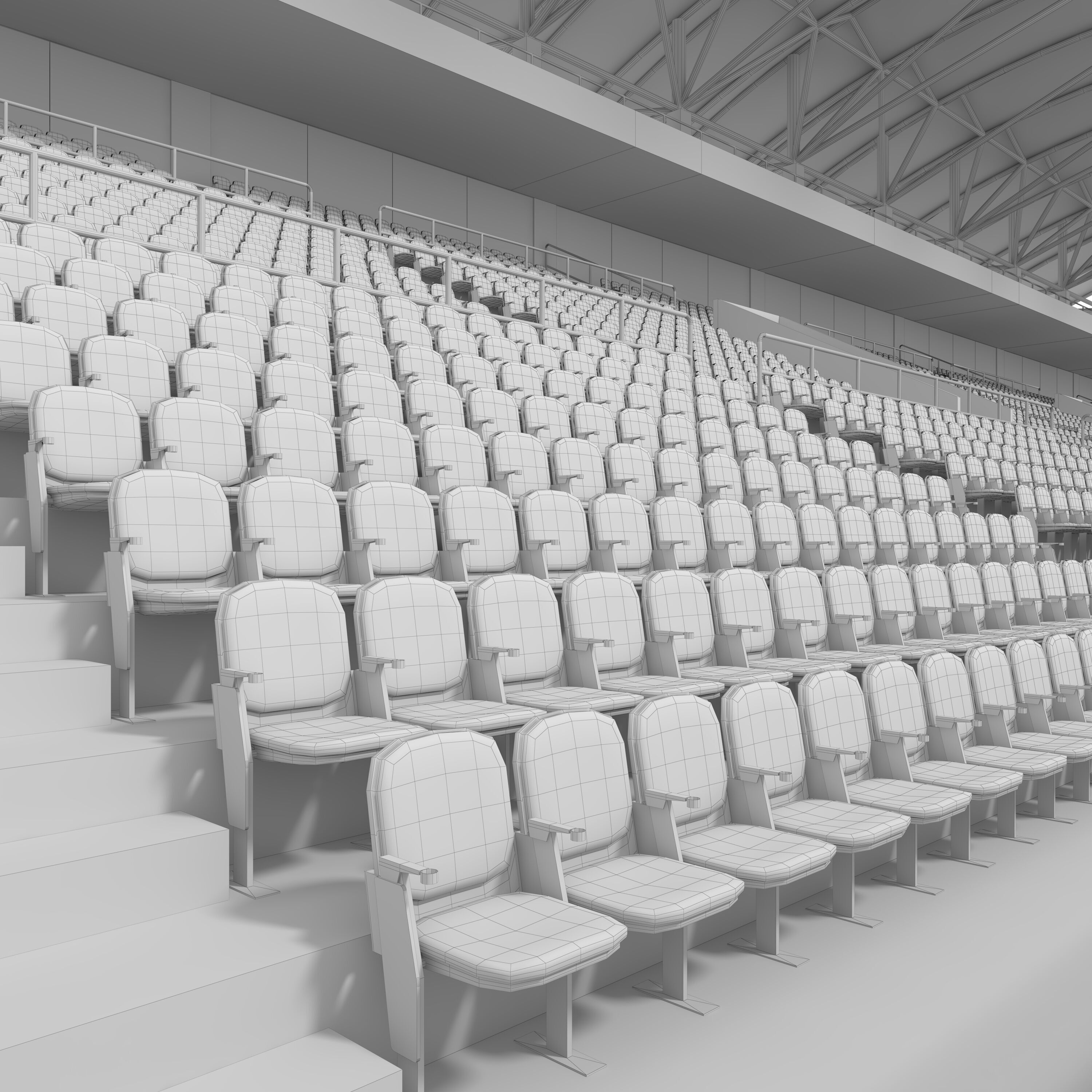 Stadium Tribune 10 3D model_3