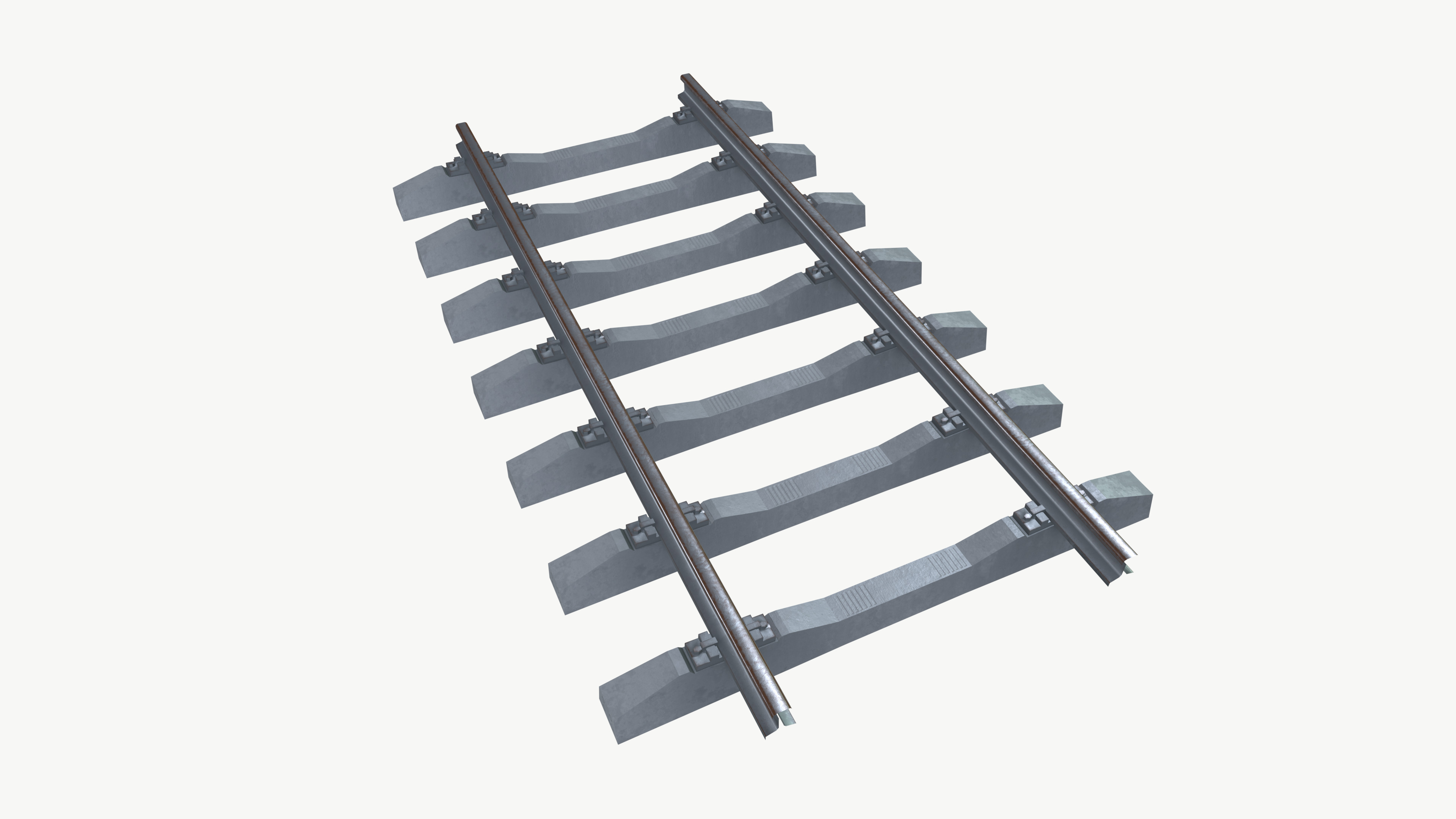 Railway Track 3D model_5
