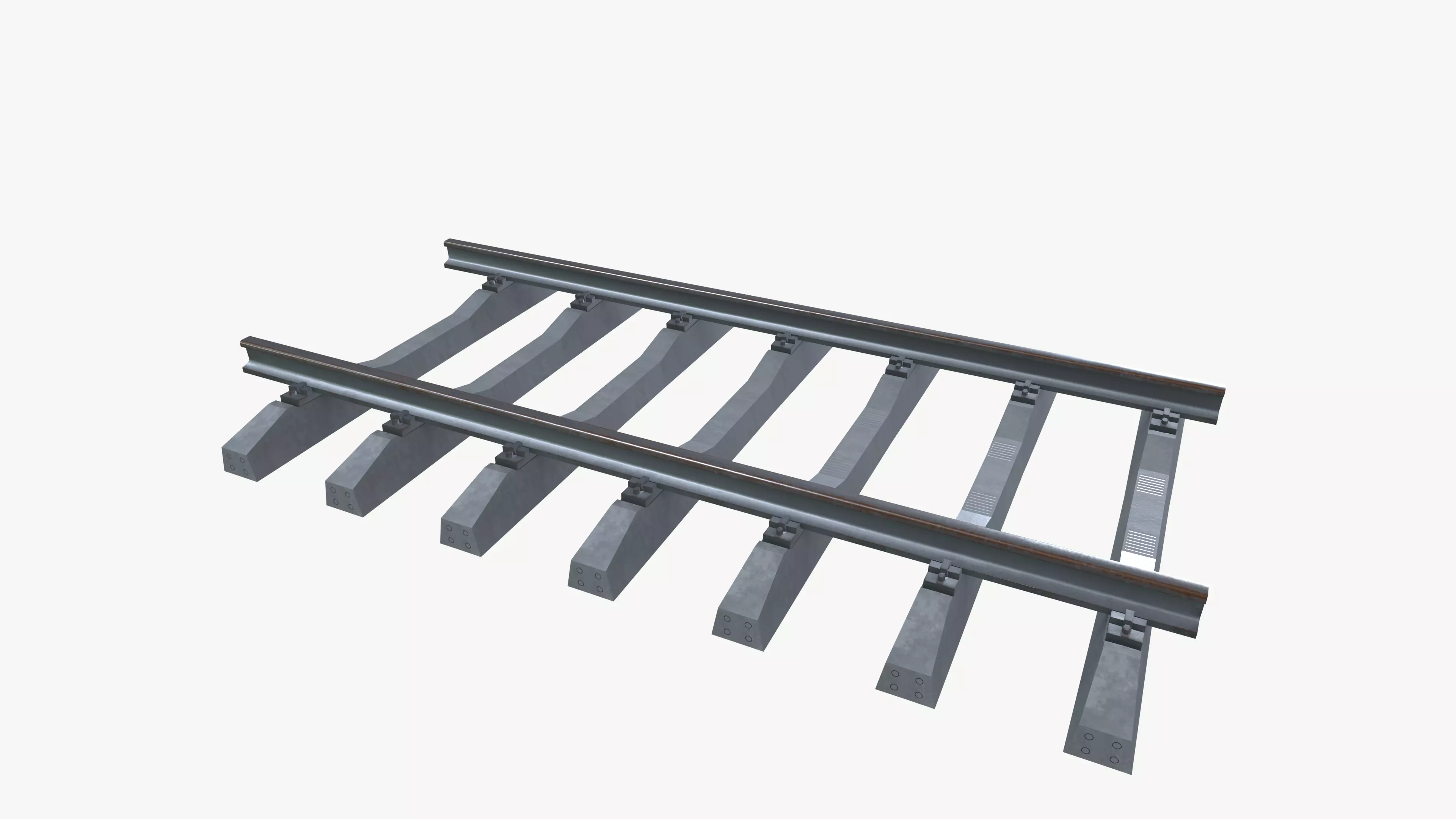 Railway Track 3D model_0