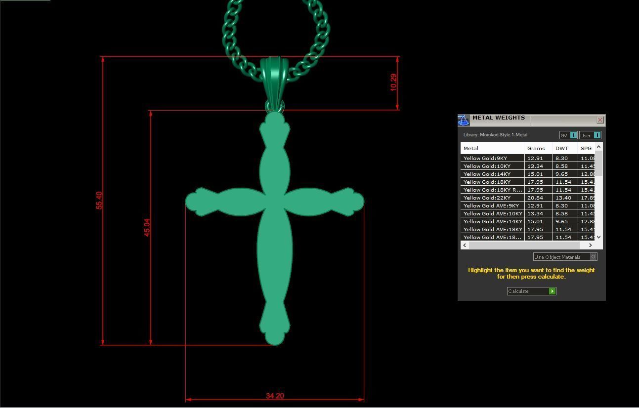  Cross Pendant 3DM STL 1CP081 3D print model_1