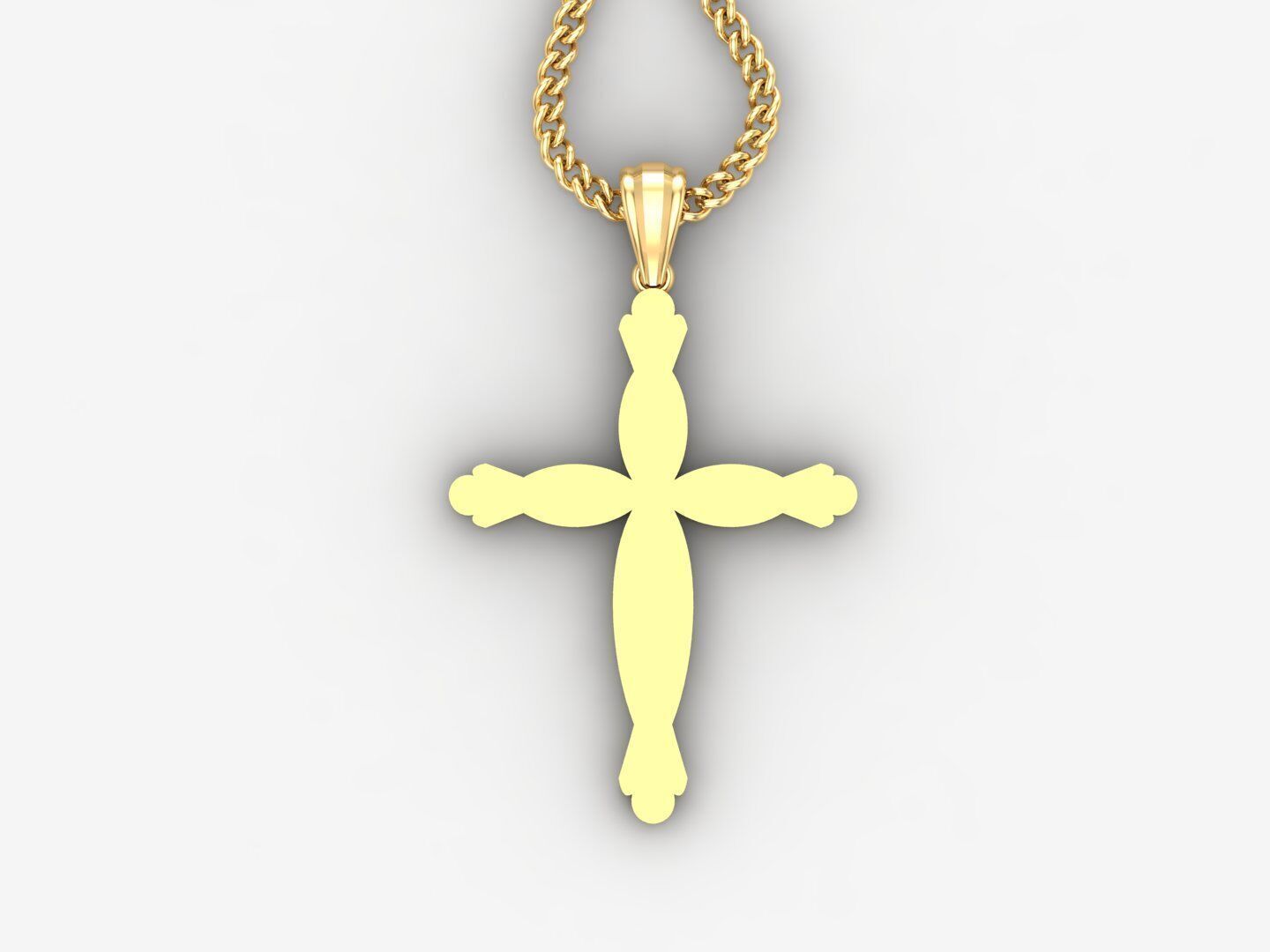  Cross Pendant 3DM STL 1CP081 3D print model_4