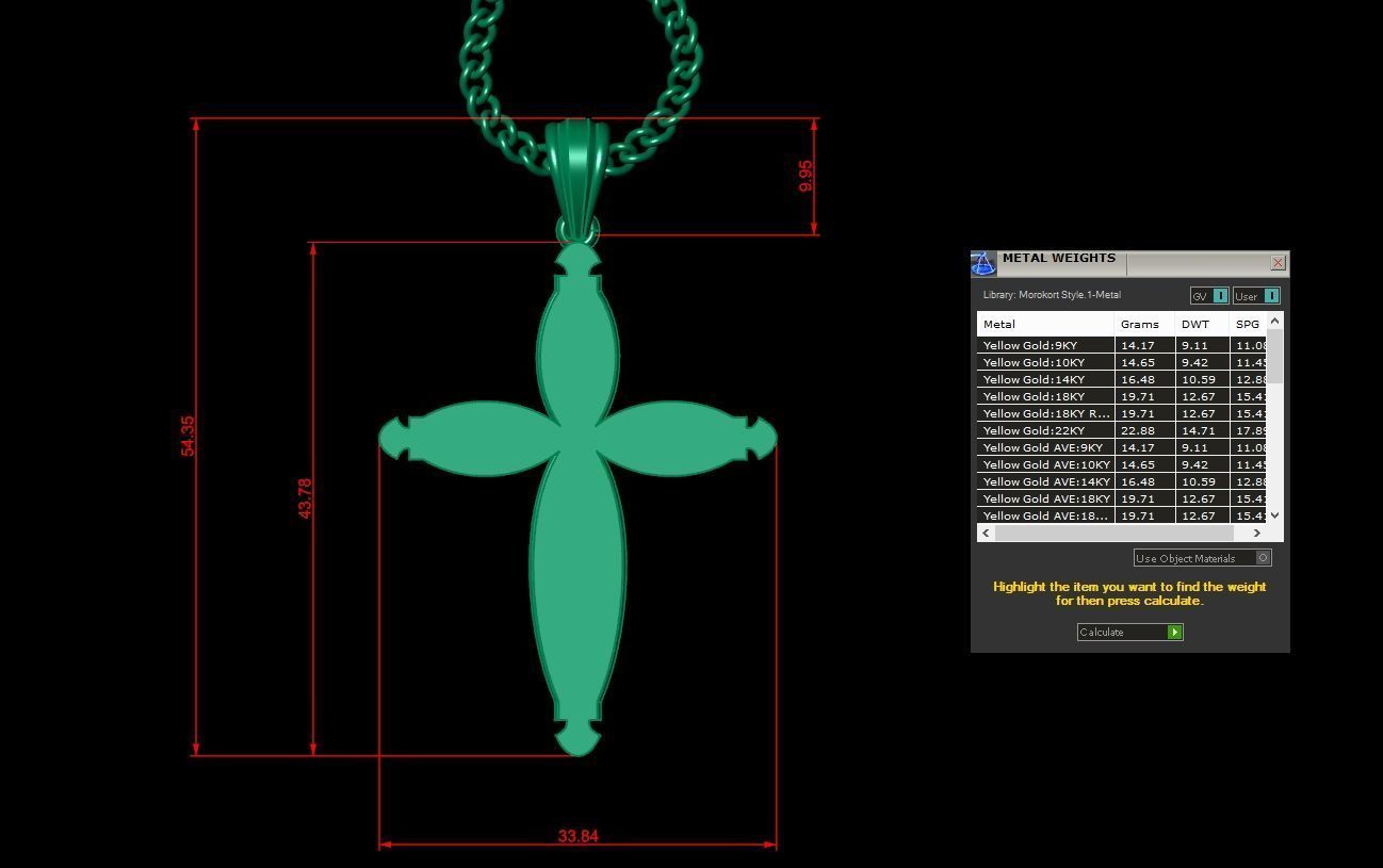  Cross Pendant 3DM STL 1CP067 3D print model_1
