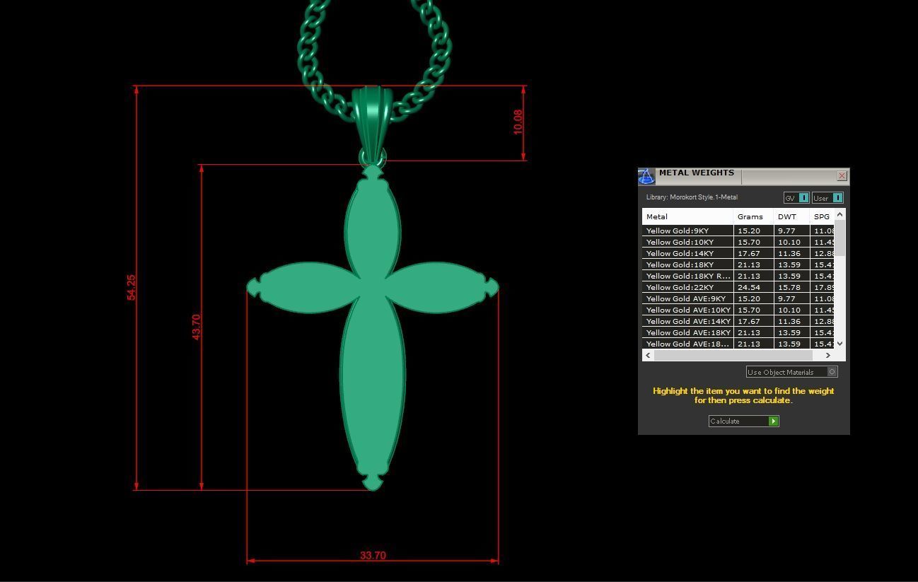  Cross Pendant 3DM STL 1CP065 3D print model_1