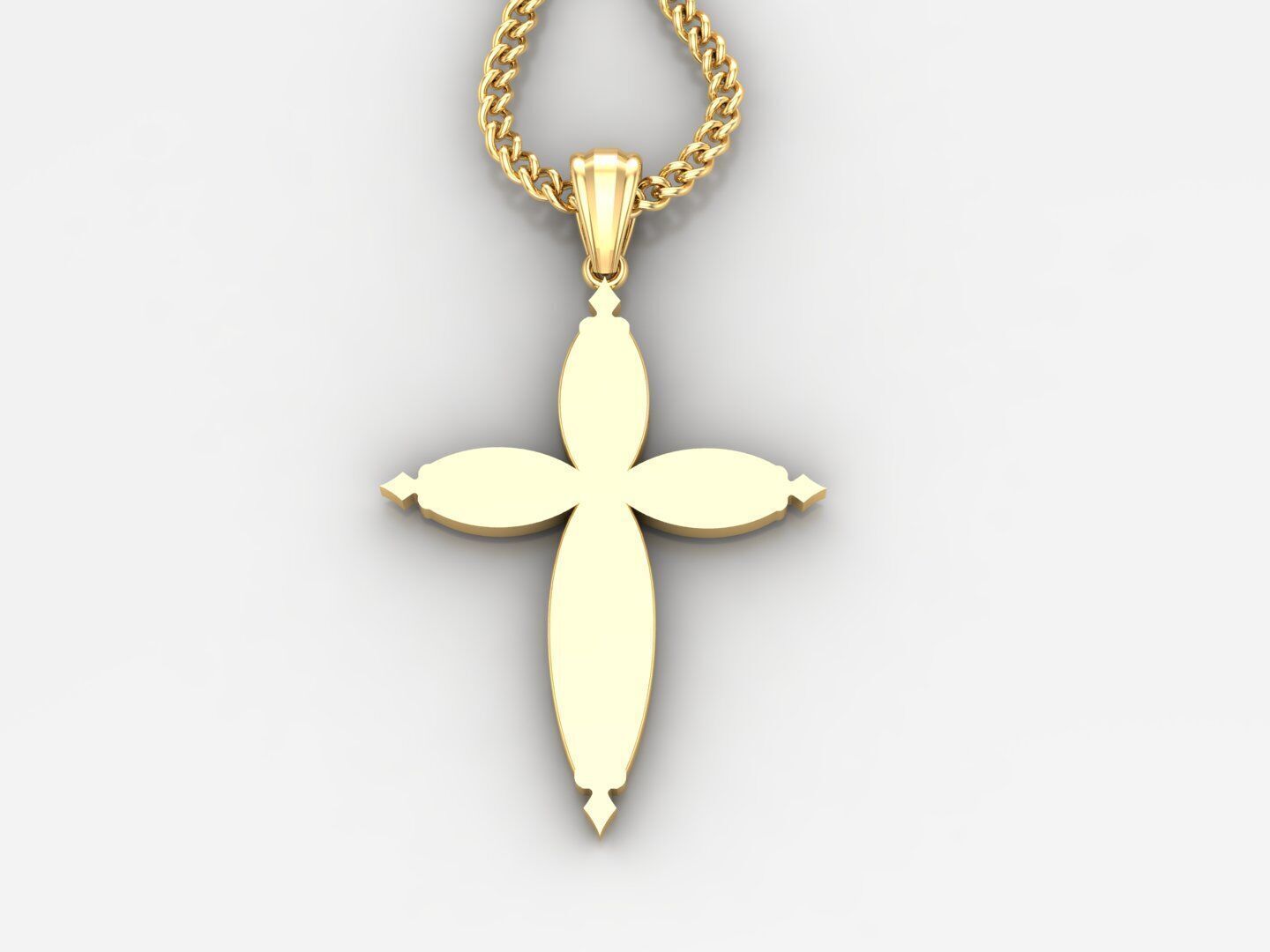 Cross Pendant 3DM STL 1CP059 3D print model_2
