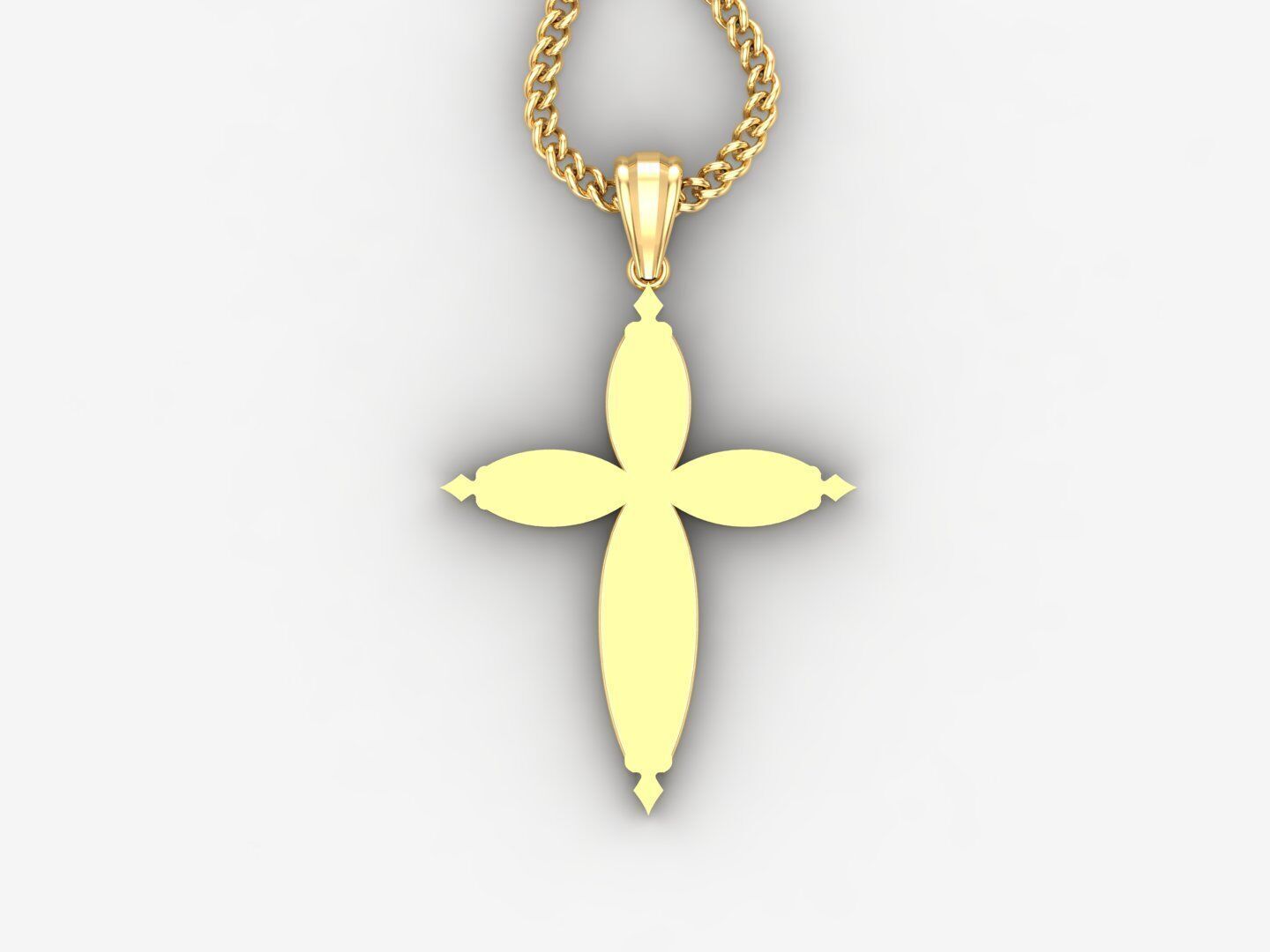 Cross Pendant 3DM STL 1CP059 3D print model_4