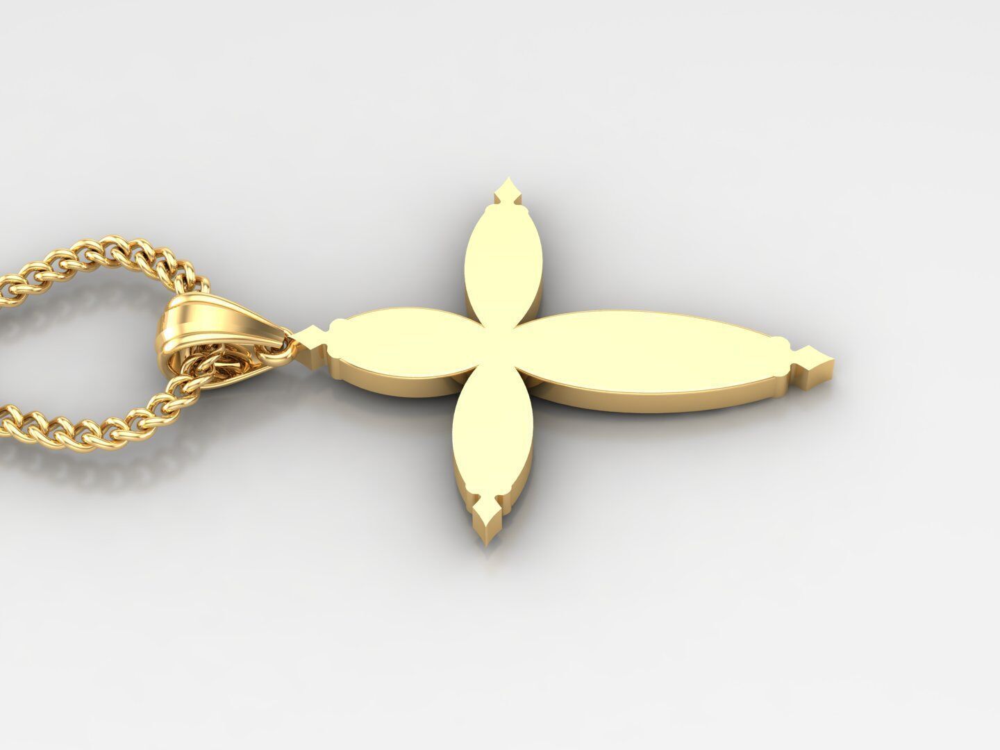 Cross Pendant 3DM STL 1CP059 3D print model_3