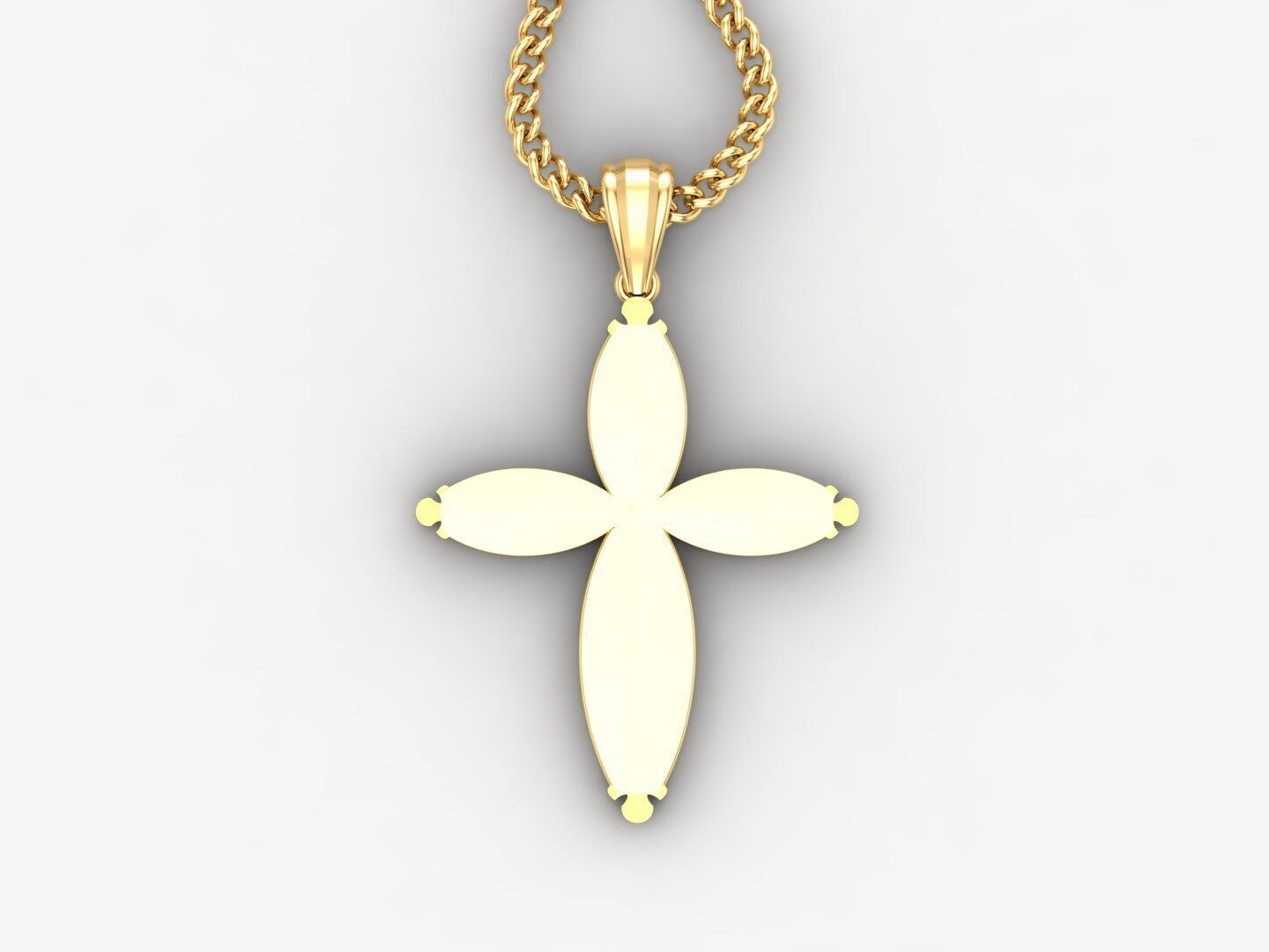 Cross Pendant 3DM STL 1CP055 3D print model_4