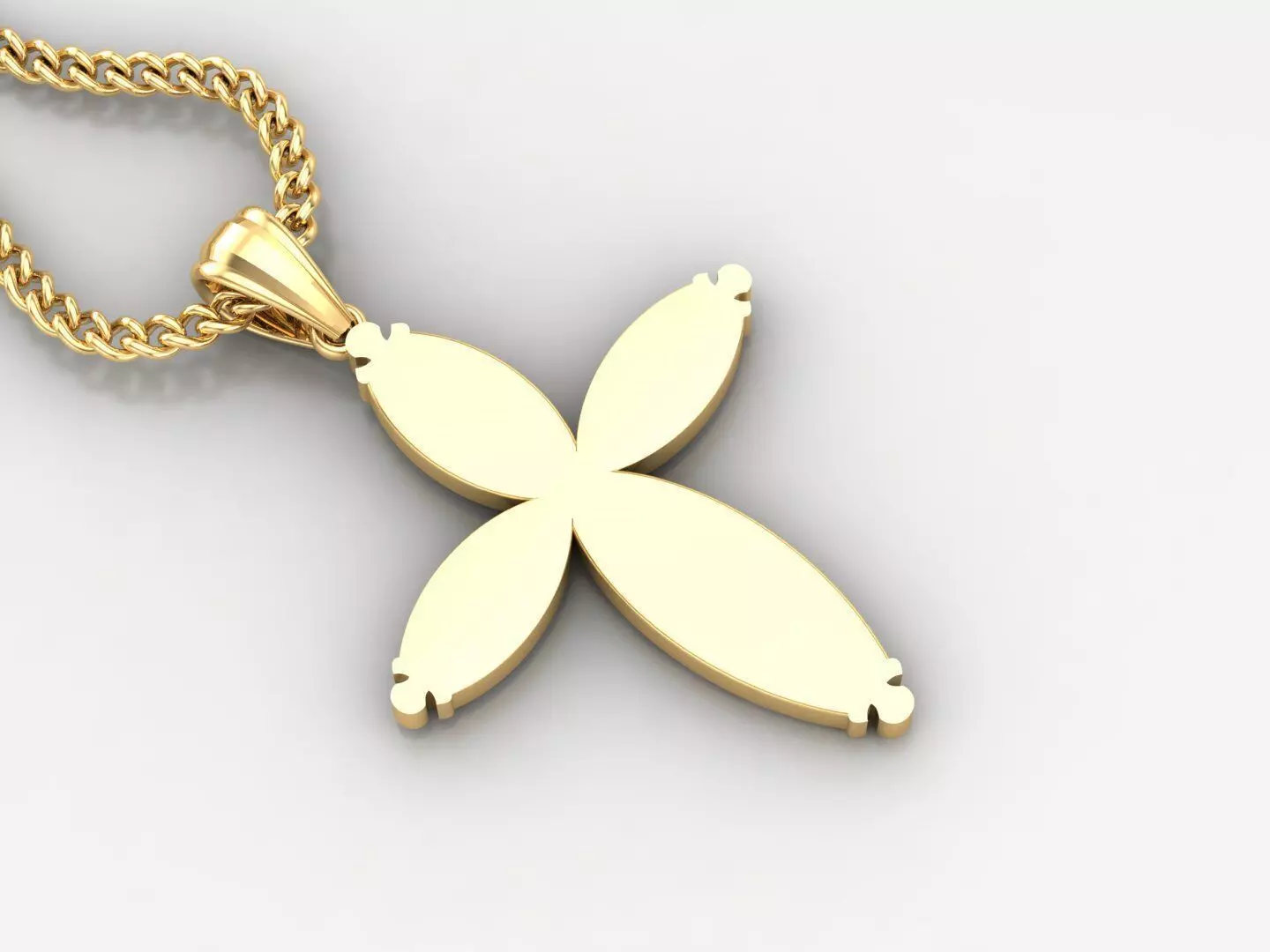 Cross Pendant 3DM STL 1CP055 3D print model_0