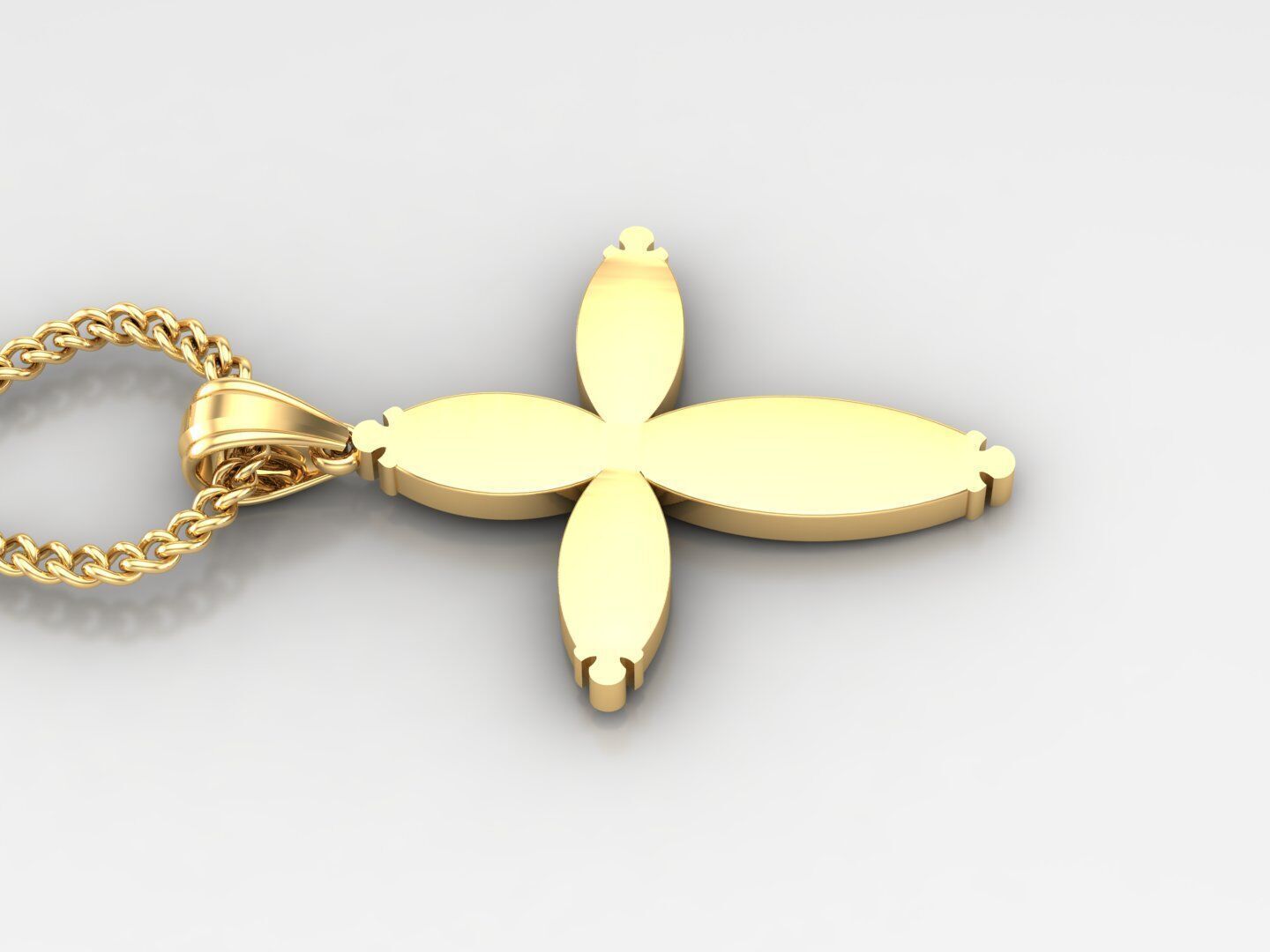 Cross Pendant 3DM STL 1CP055 3D print model_3