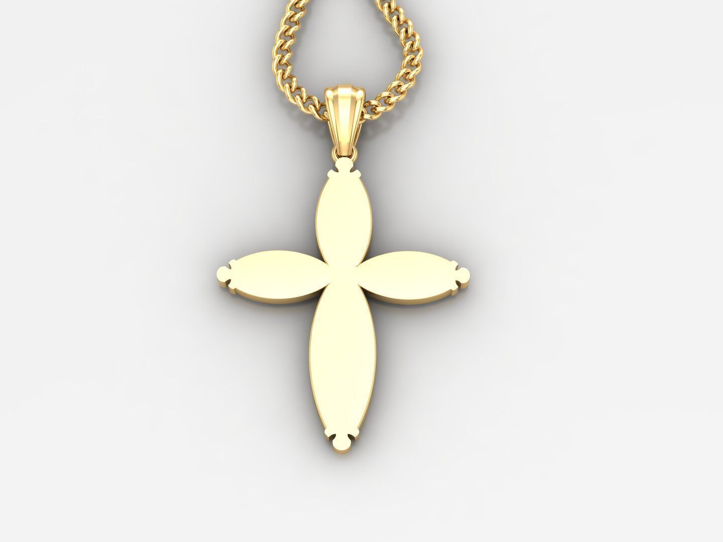 Cross Pendant 3DM STL 1CP055 3D print model_2