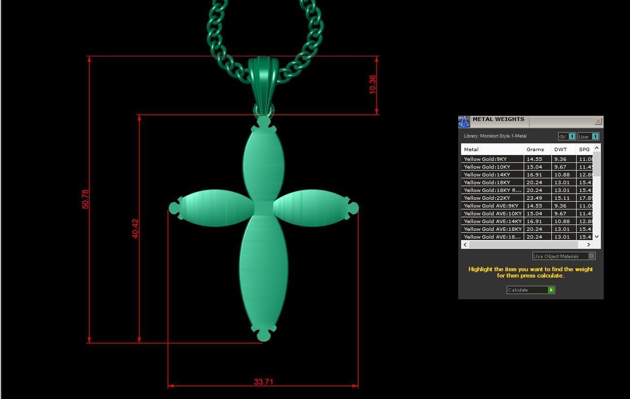 Cross Pendant 3DM STL 1CP055 3D print model_1