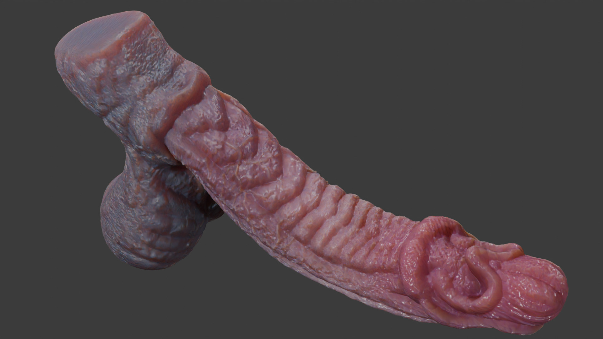 Fantasy Birmal Monster Penis Rigged Lowpoly Low-poly 3D model_4