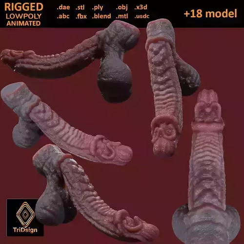 Fantasy Birmal Monster Penis Rigged Lowpoly