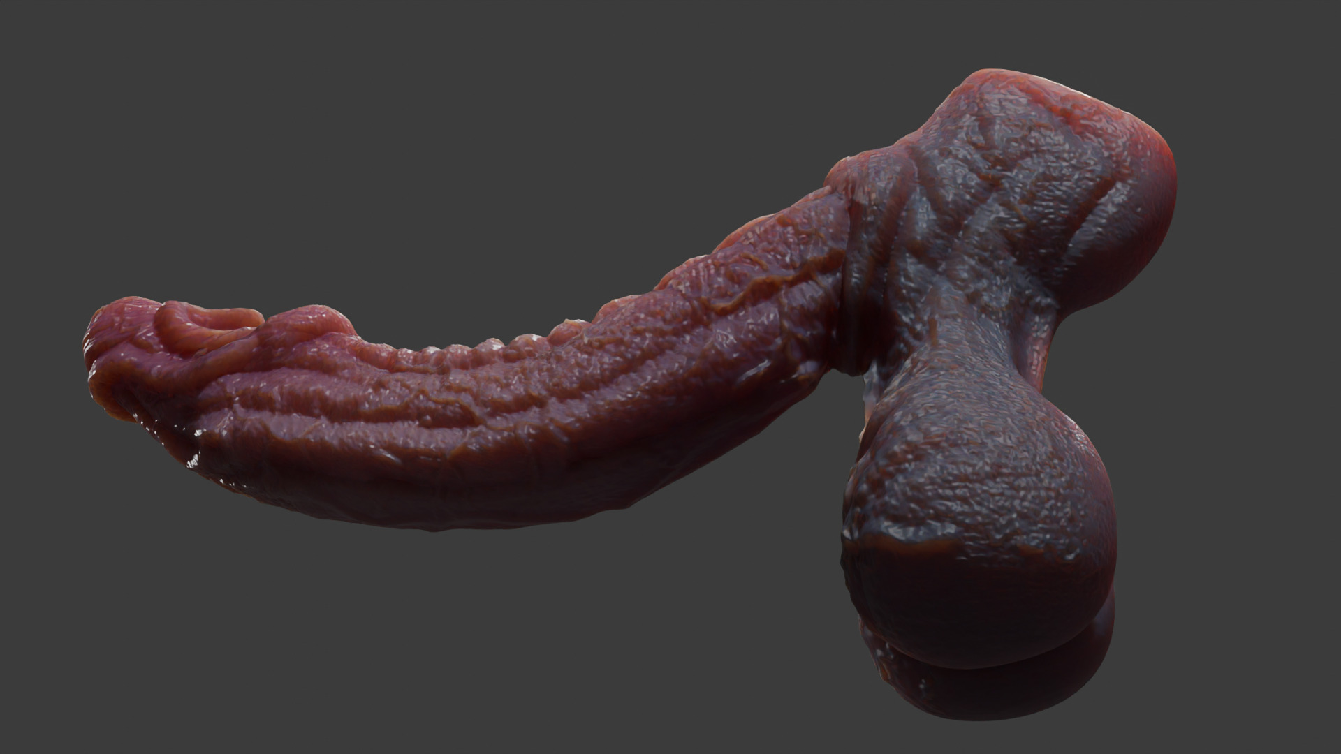 Fantasy Birmal Monster Penis Rigged Lowpoly Low-poly 3D model_3