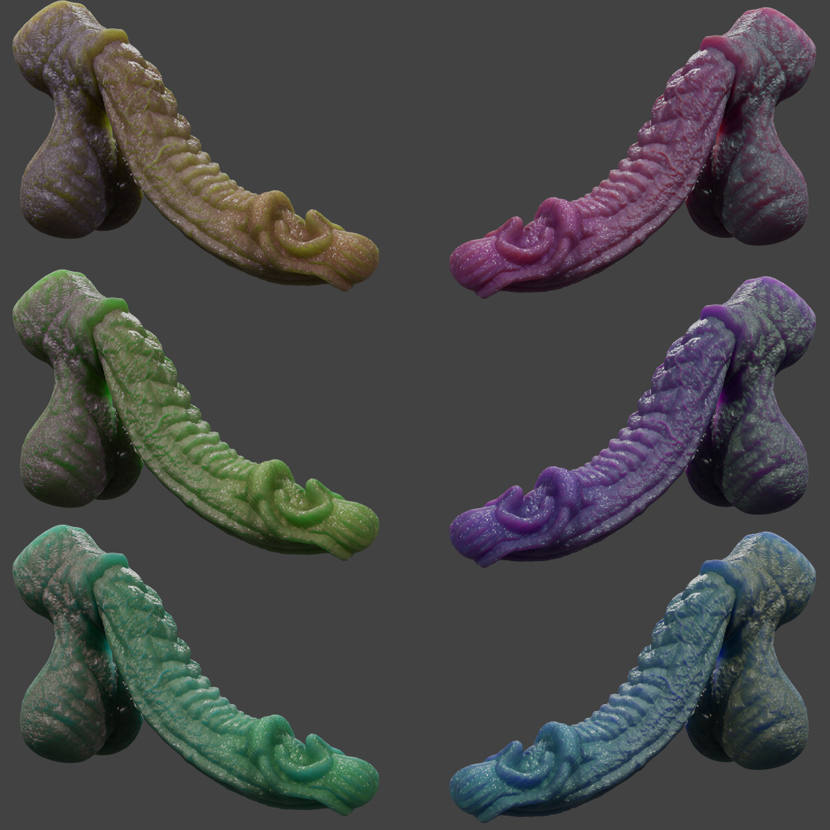 Fantasy Birmal Monster Penis Rigged Lowpoly Low-poly 3D model_2