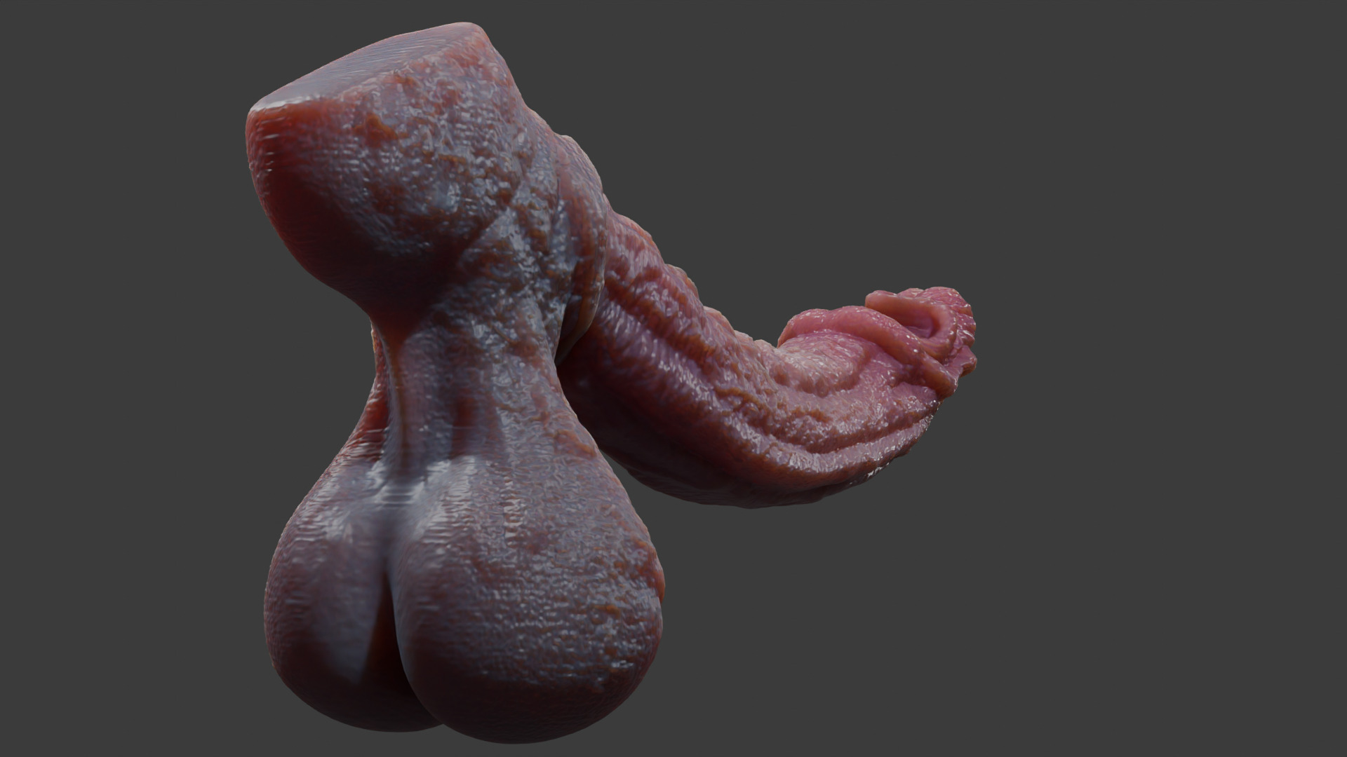 Fantasy Birmal Monster Penis Rigged Lowpoly Low-poly 3D model_5