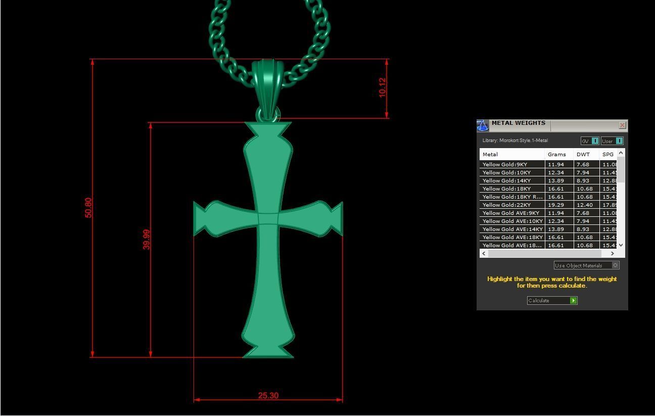  Cross Pendant 3DM STL 1CP048 3D print model_1