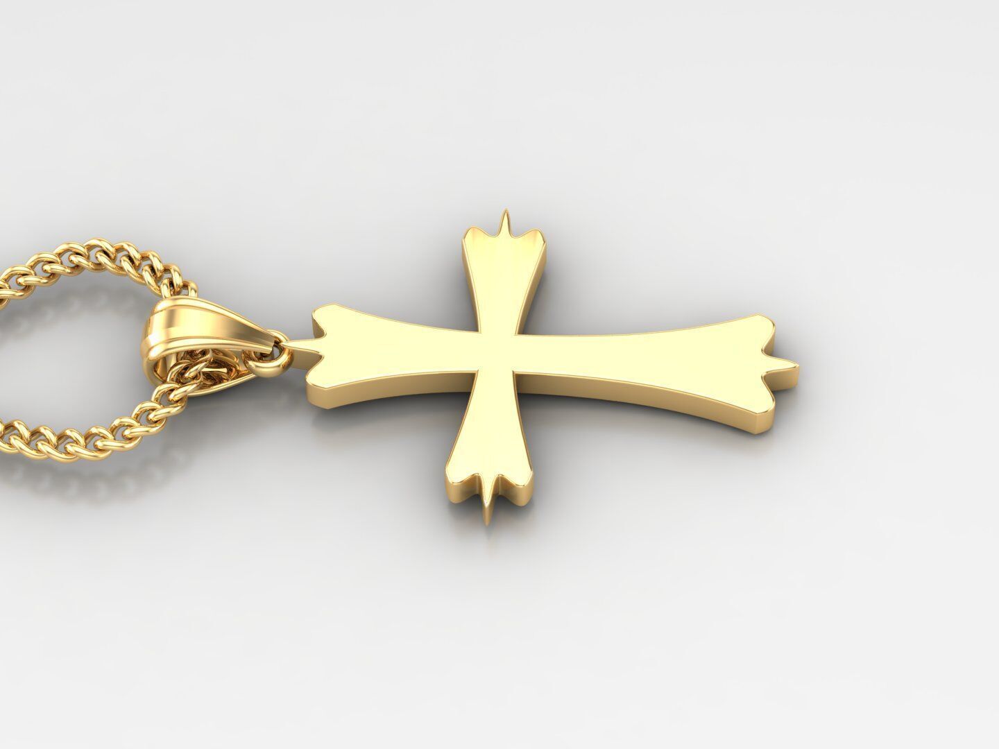 Cross Pendant 3DM STL 1CP045 3D print model_3