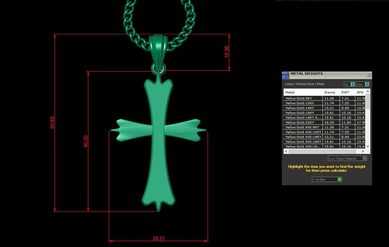 Cross Pendant 3DM STL 1CP045 3D print model_1