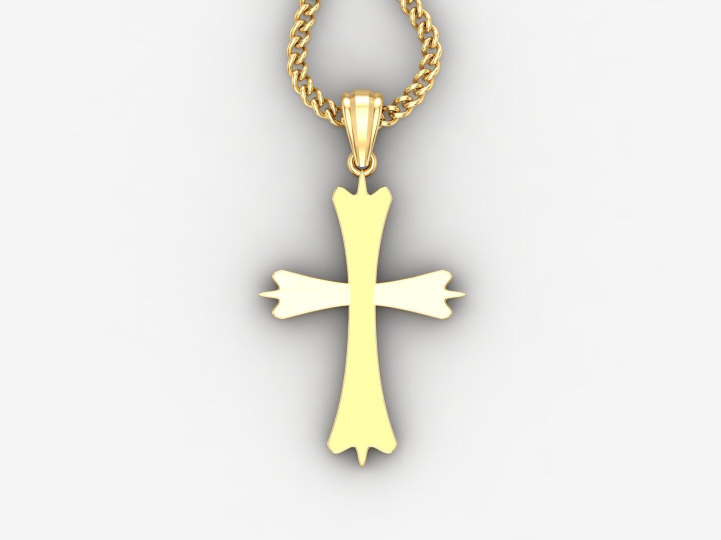 Cross Pendant 3DM STL 1CP045 3D print model_4
