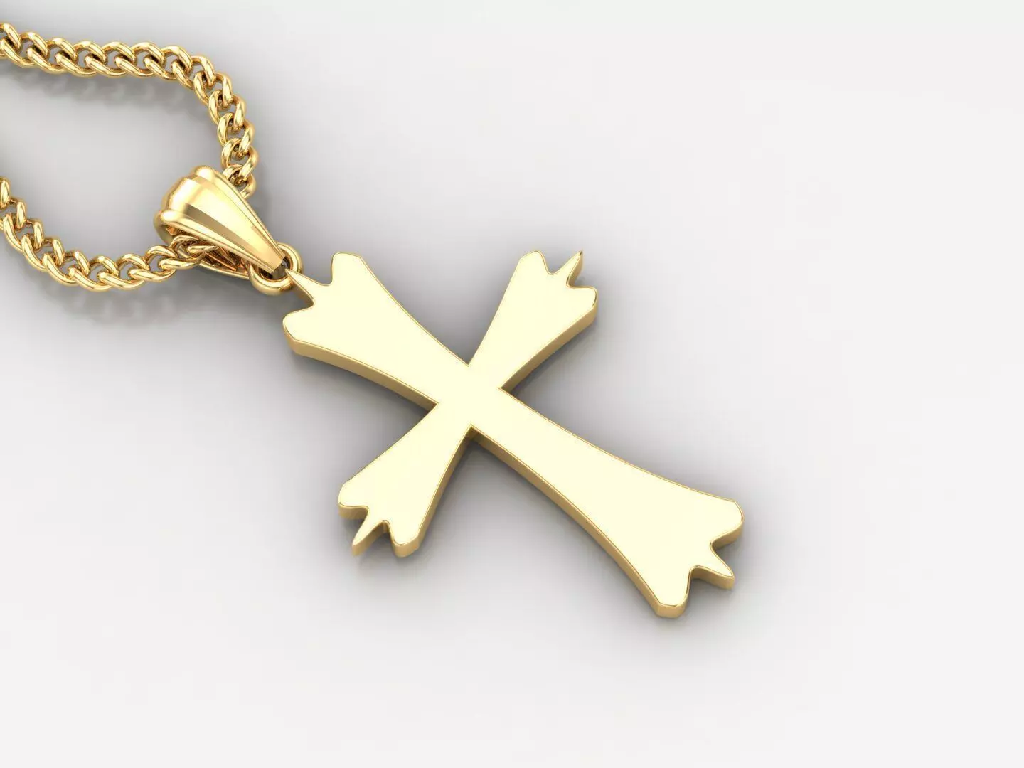Cross Pendant 3DM STL 1CP045 3D print model_0