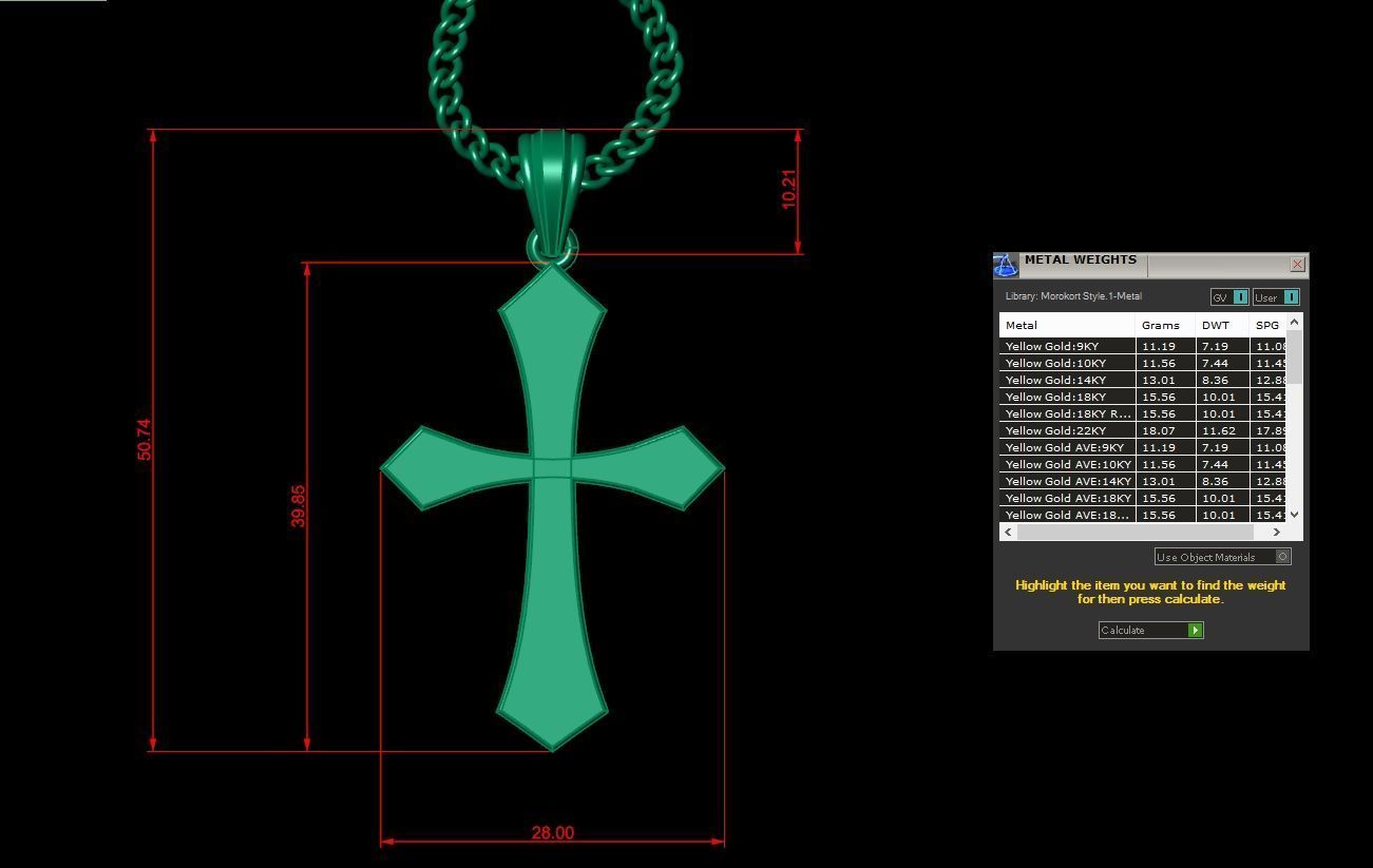 Cross Pendant 3DM STL 1CP044 3D print model_1