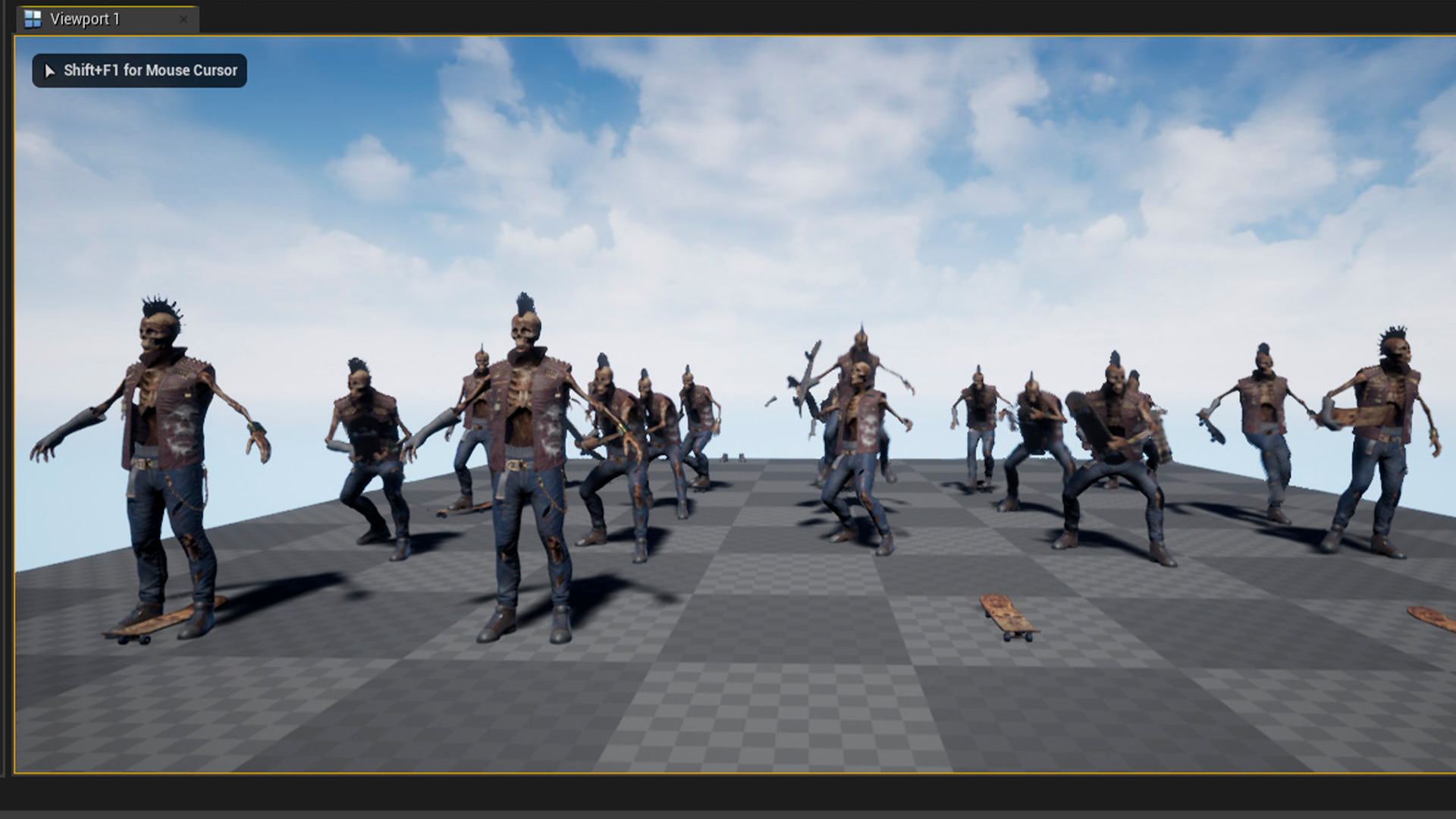 PUNK SKELETON Rock and Roll  Low-poly 3D model_17