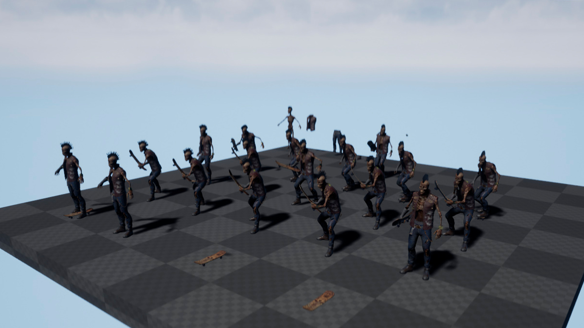 PUNK SKELETON Rock and Roll  Low-poly 3D model_16