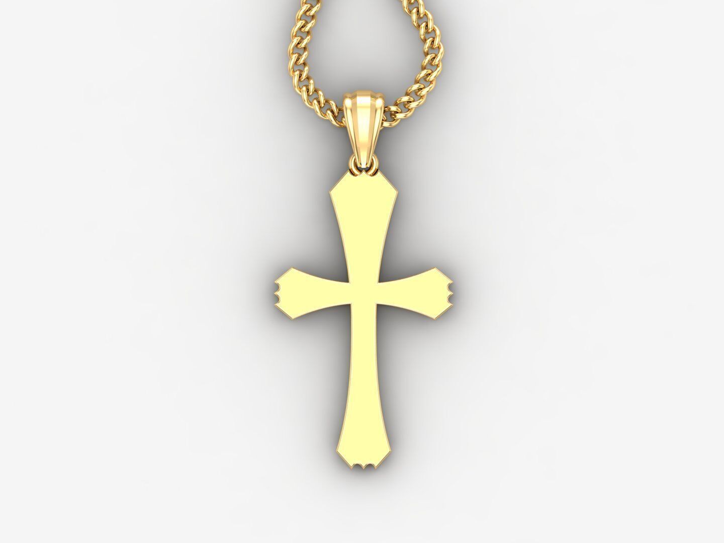 Cross Pendant 3DM STL 1CP036 3D print model_4