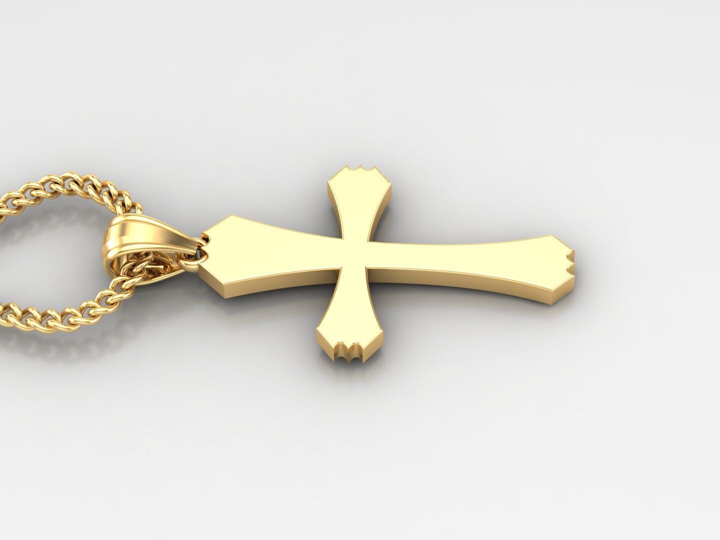 Cross Pendant 3DM STL 1CP036 3D print model_3
