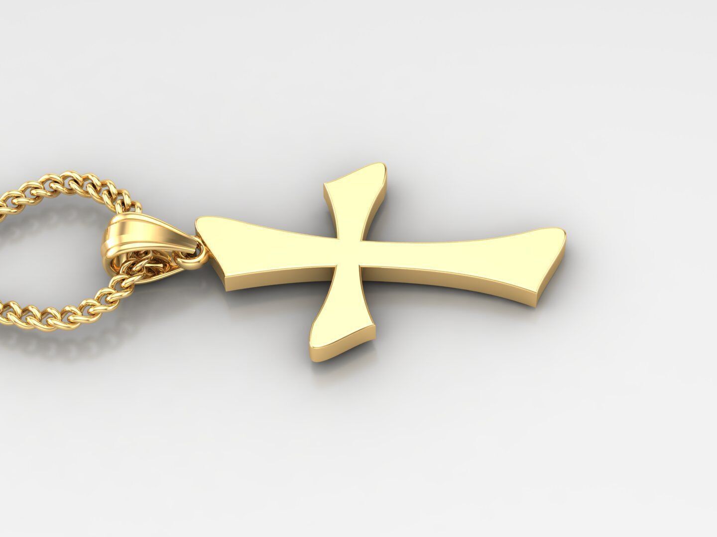 Cross Pendant 3DM STL 1CP034 3D print model_3