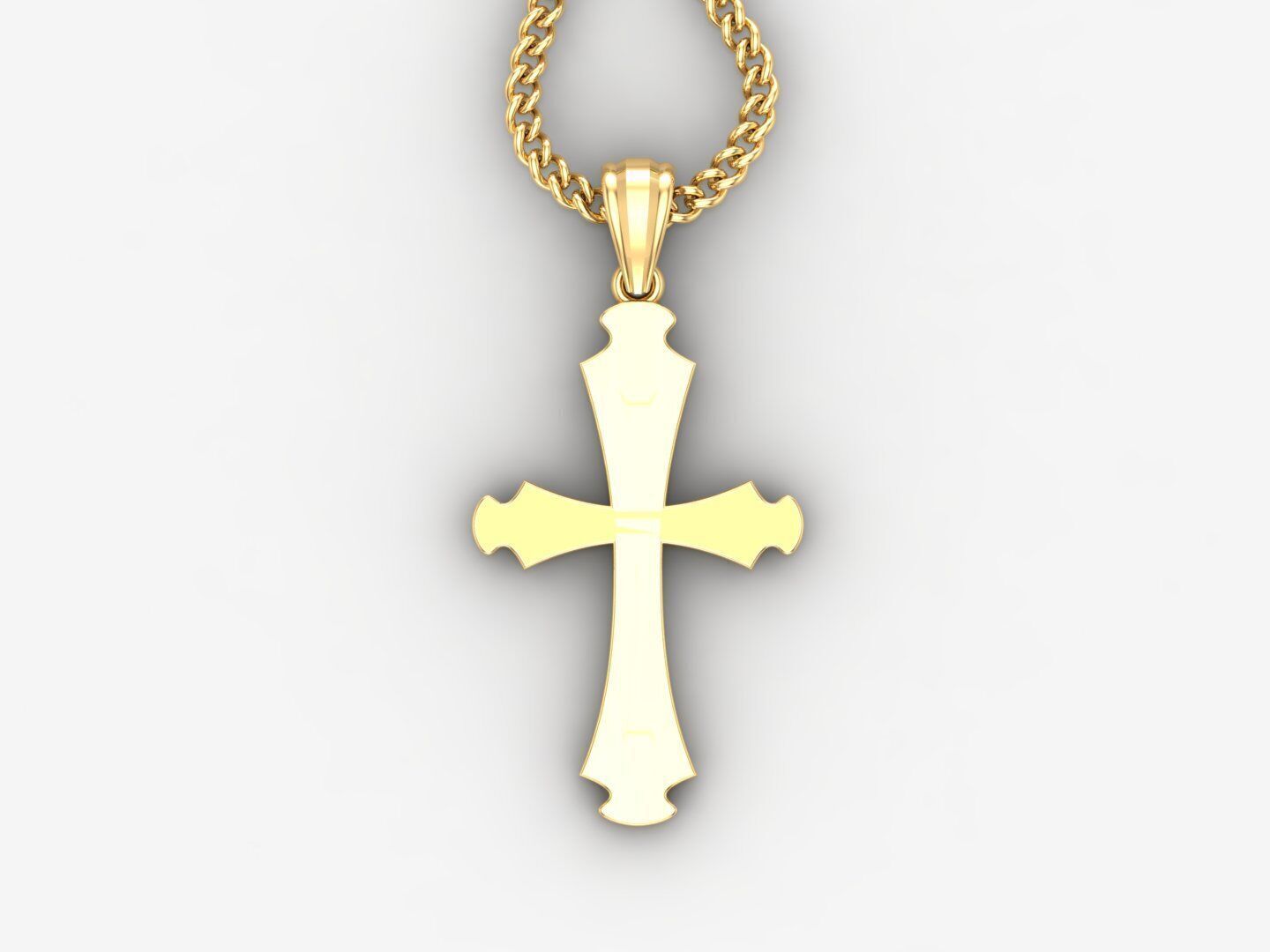 Cross Pendant 3DM STL 1CP033 3D print model_4
