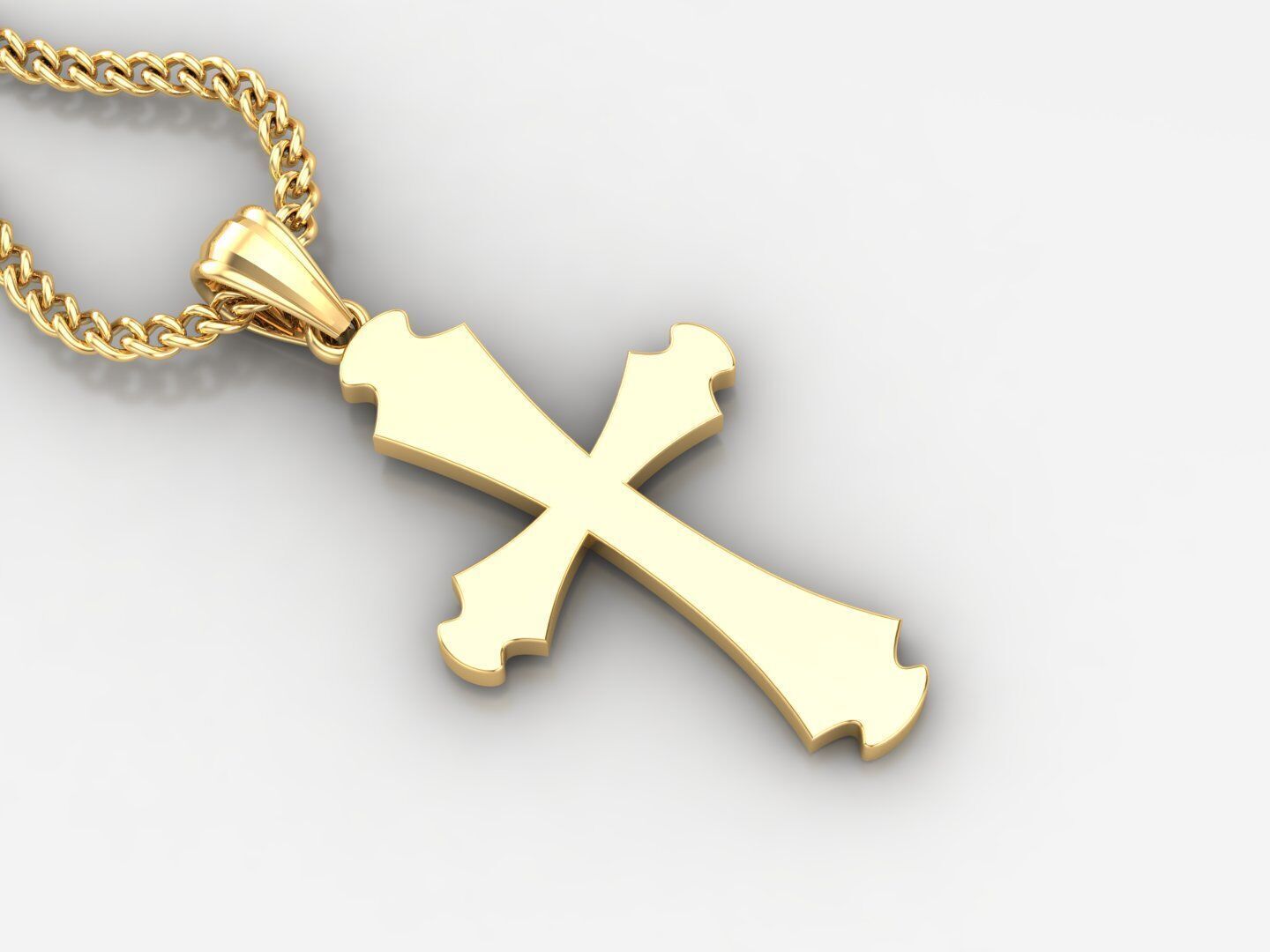 Cross Pendant 3DM STL 1CP033 3D print model_2