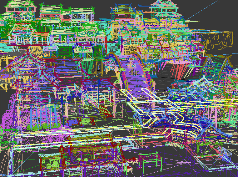 Ancient town Low-poly 3D model_11