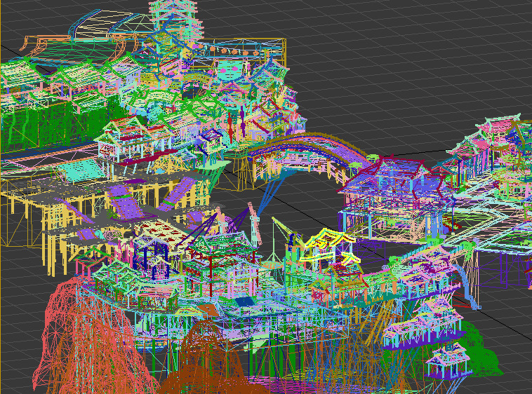 Ancient town Low-poly 3D model_6