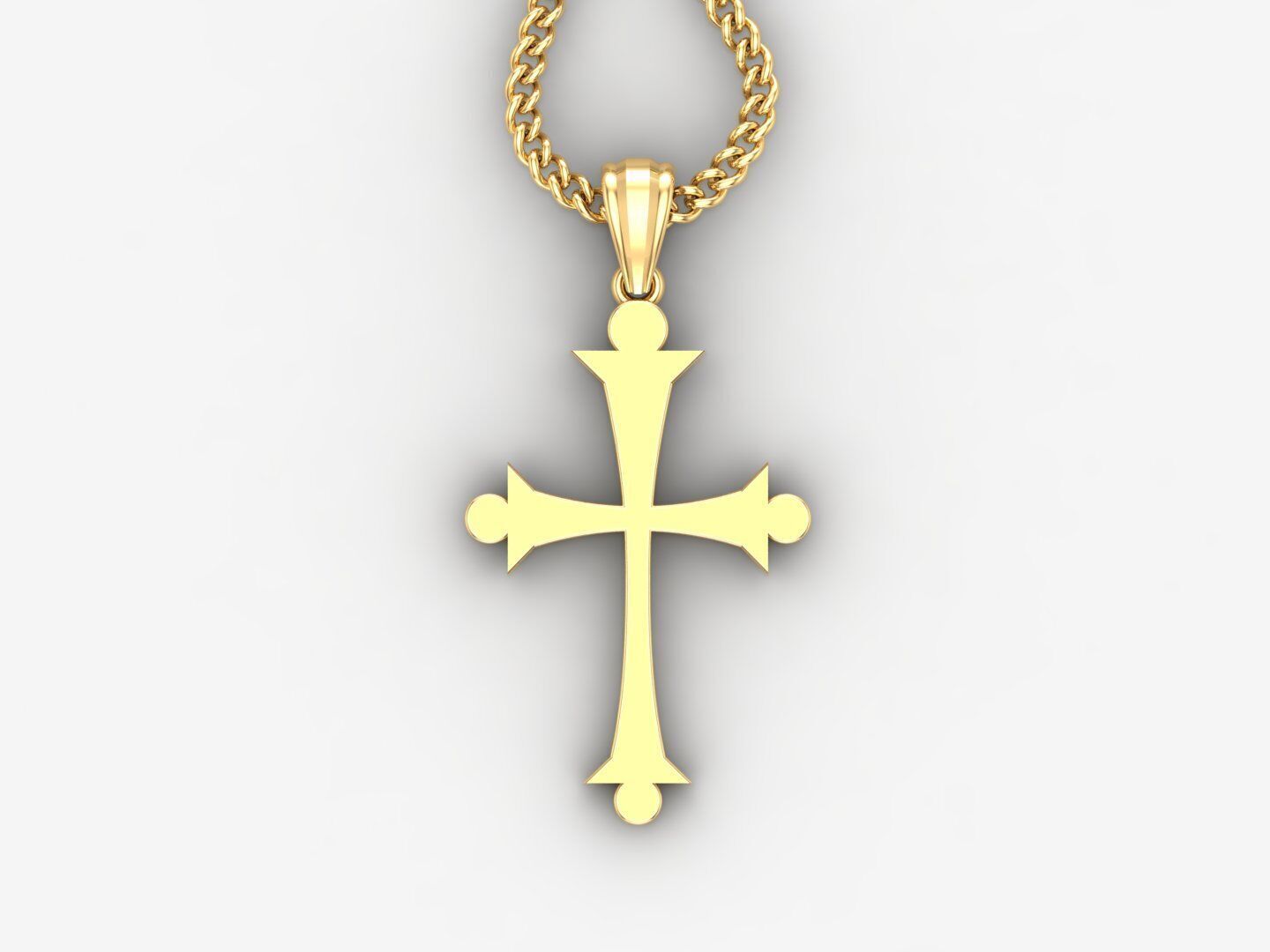  Cross Pendant 3DM STL 1CP028 3D print model_4