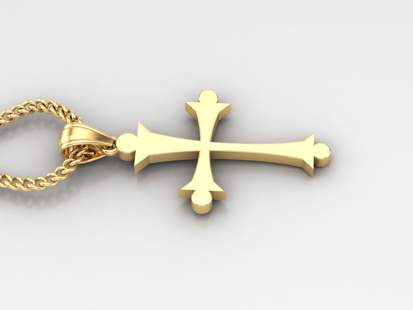  Cross Pendant 3DM STL 1CP028 3D print model_3
