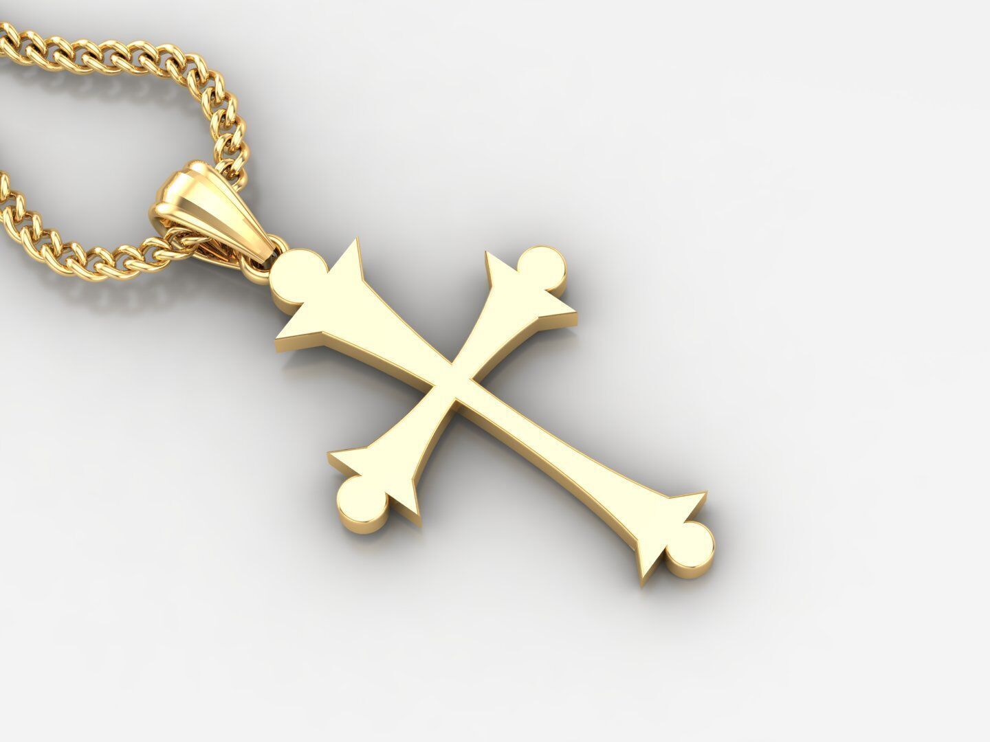  Cross Pendant 3DM STL 1CP028 3D print model_2