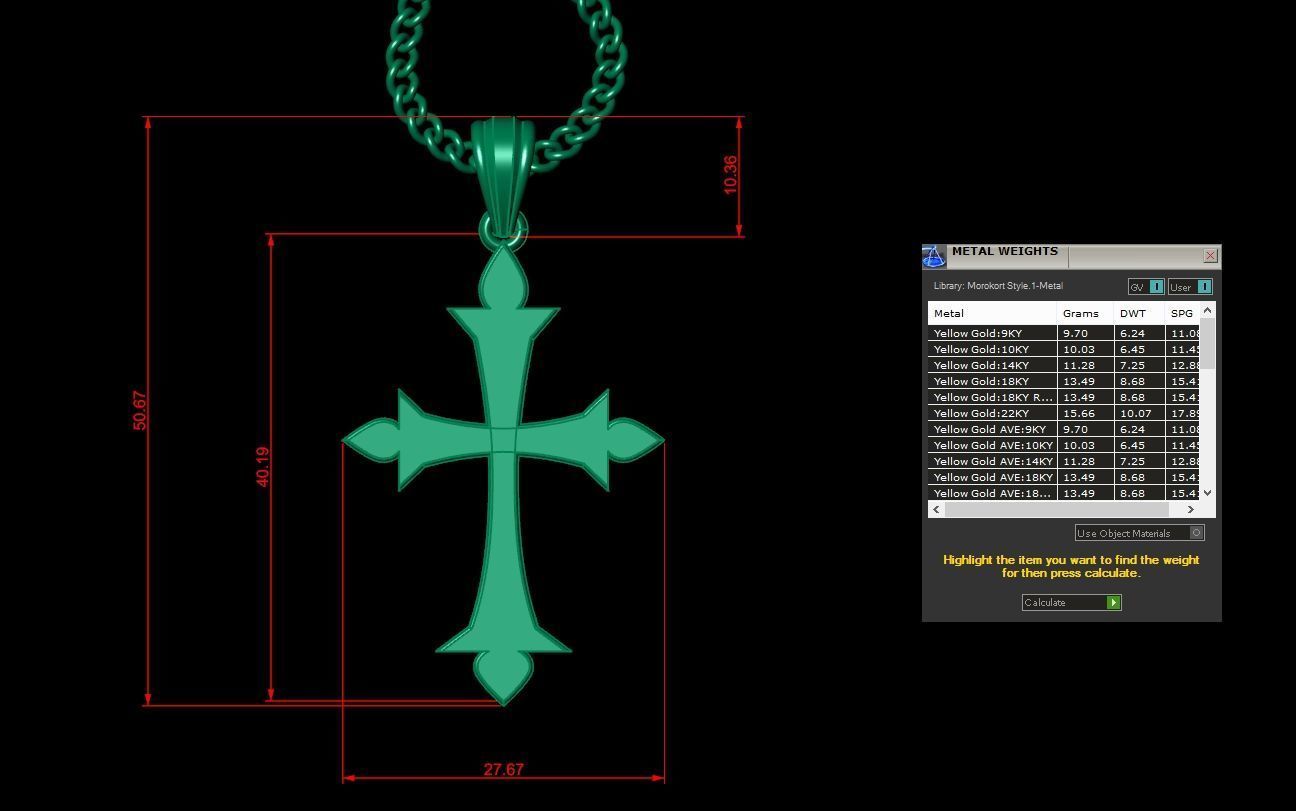  Cross Pendant 3DM STL 1CP026 3D print model_1
