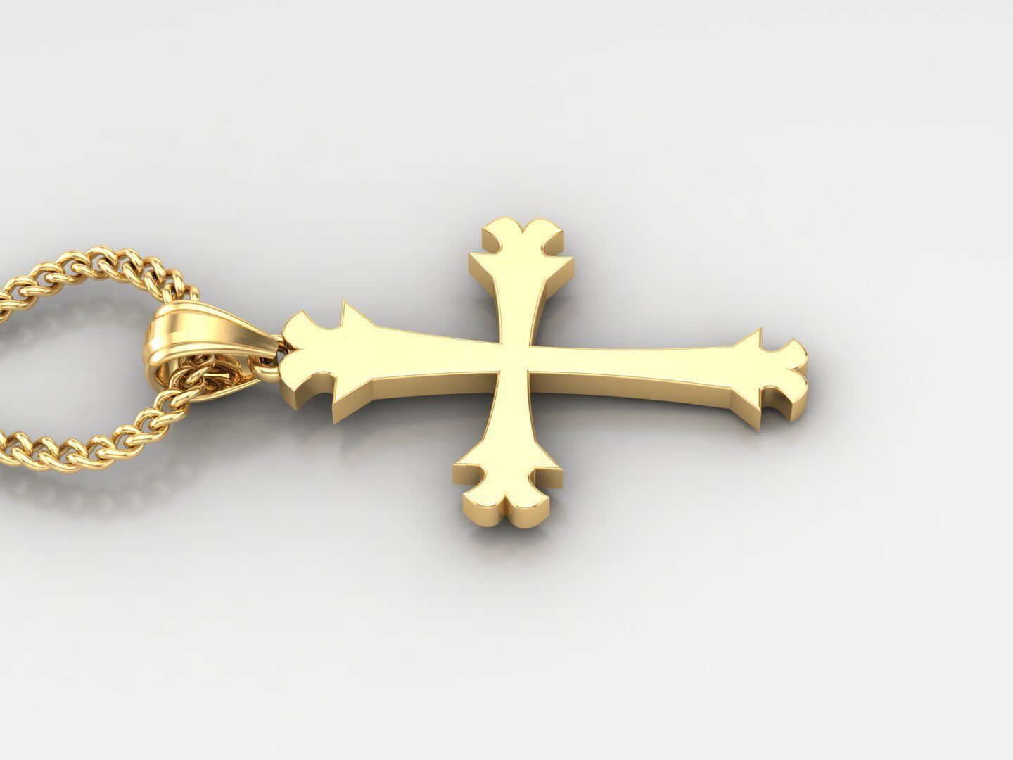  Cross Pendant 3DM STL 1CP025 3D print model_3