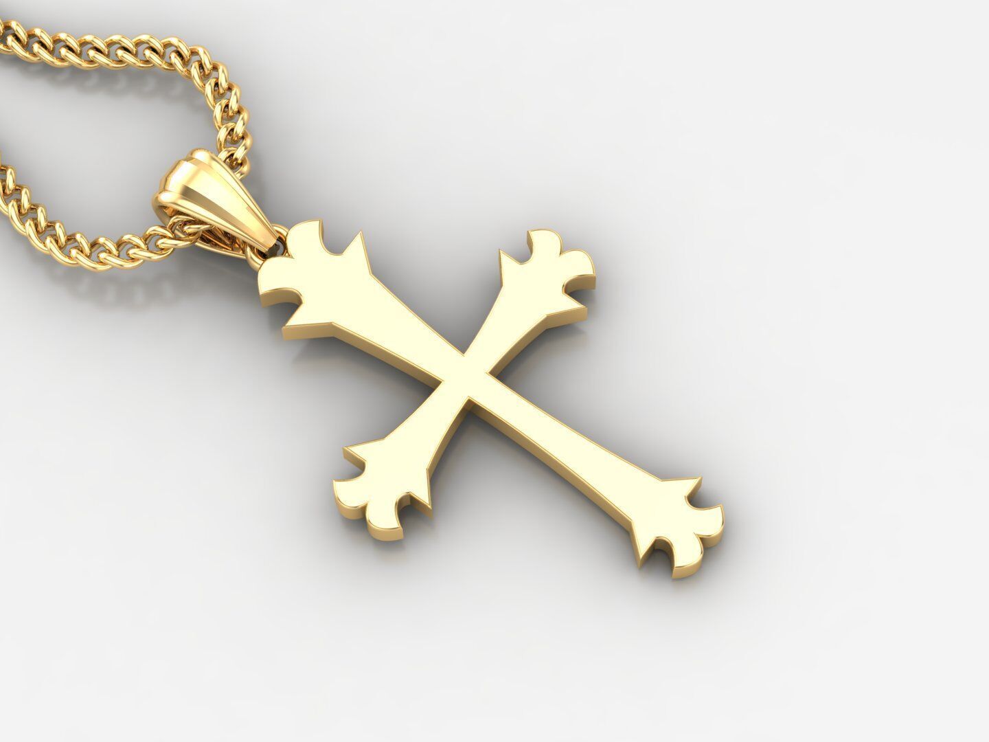  Cross Pendant 3DM STL 1CP025 3D print model_2
