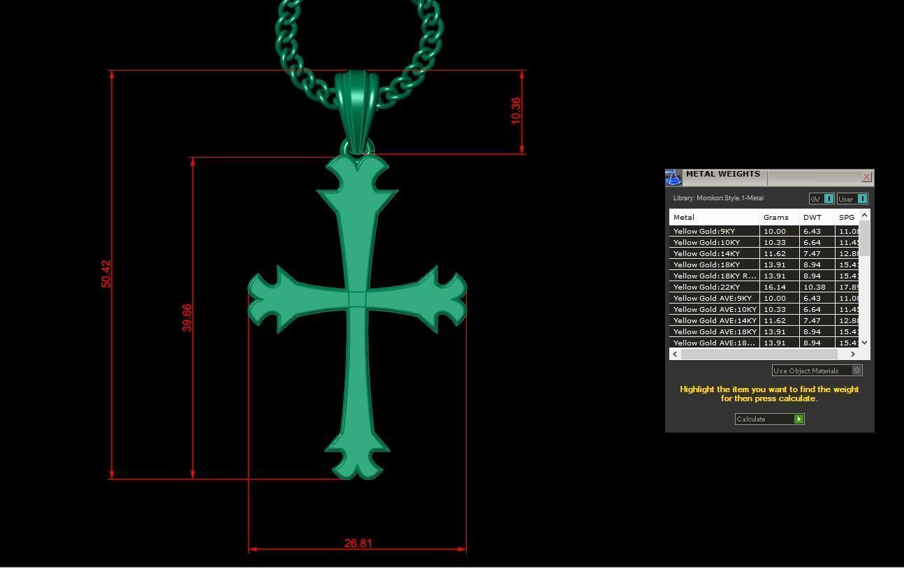  Cross Pendant 3DM STL 1CP025 3D print model_1
